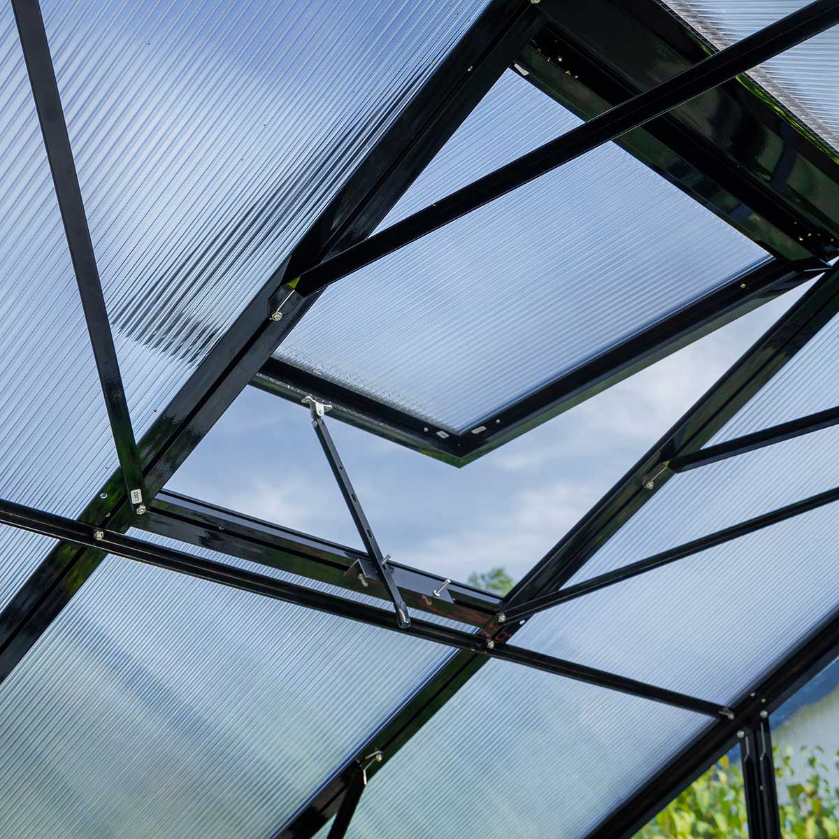 Växthus Metalcraft 12,8 kvm Svart T-format