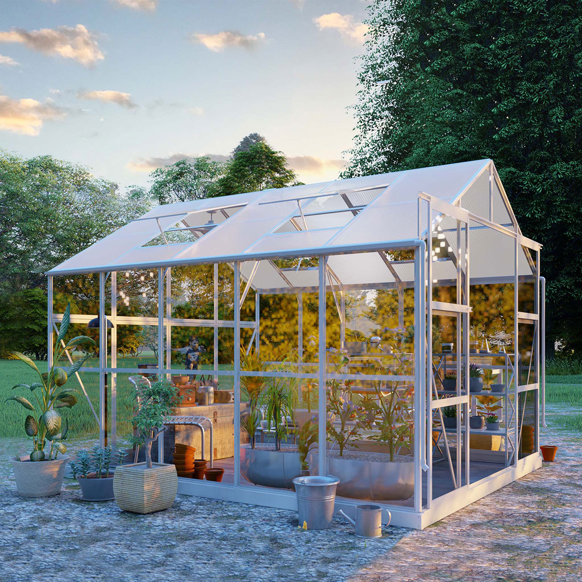 Växthus Metalcraft 8 kvm Rektangulär