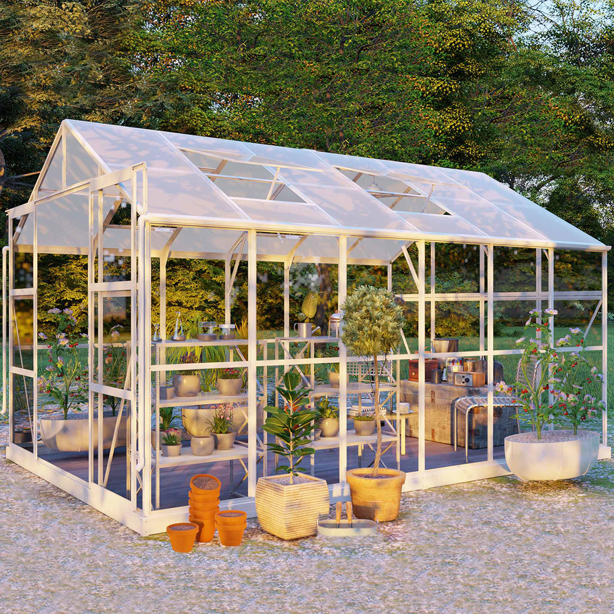 Växthus Metalcraft 9,6 kvm Rektangulär