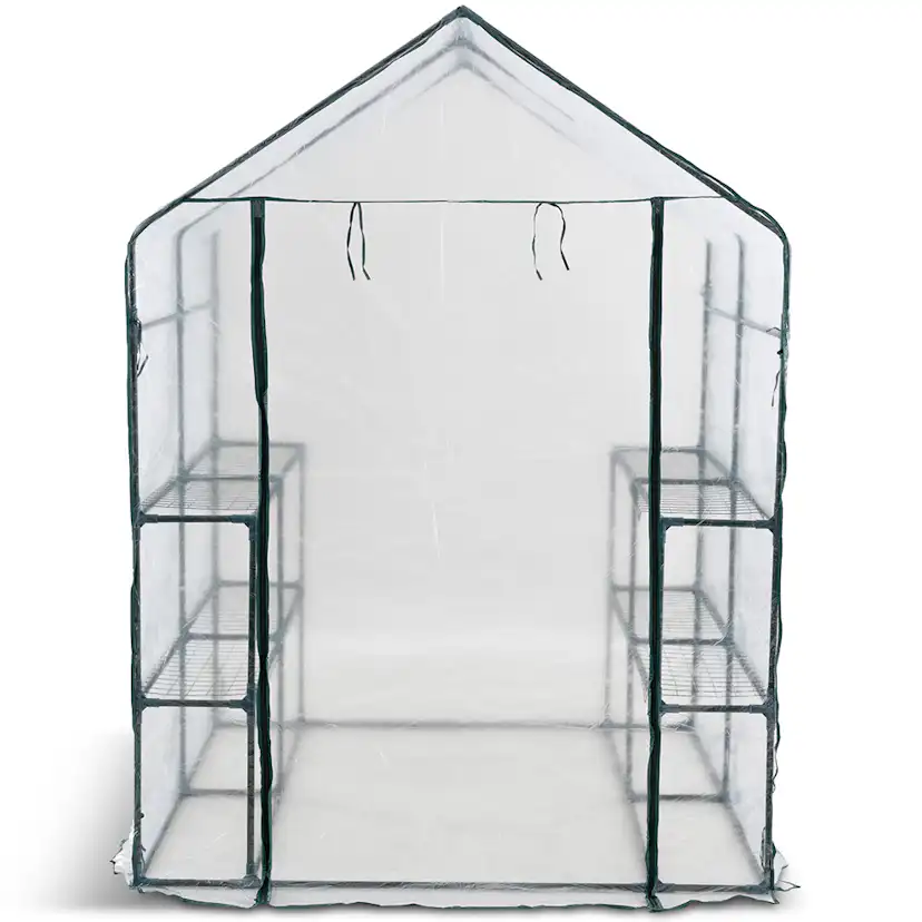 Plastväxthus Metalcraft 8 hyllor Transparent
