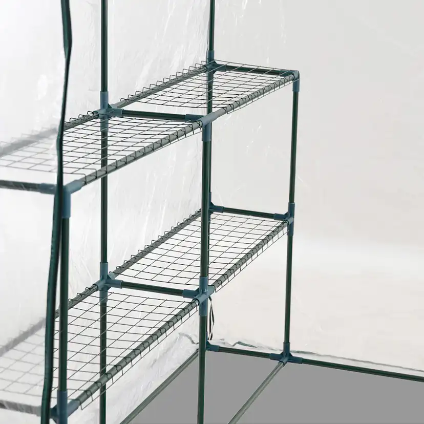 Plastväxthus Metalcraft 8 hyllor Transparent