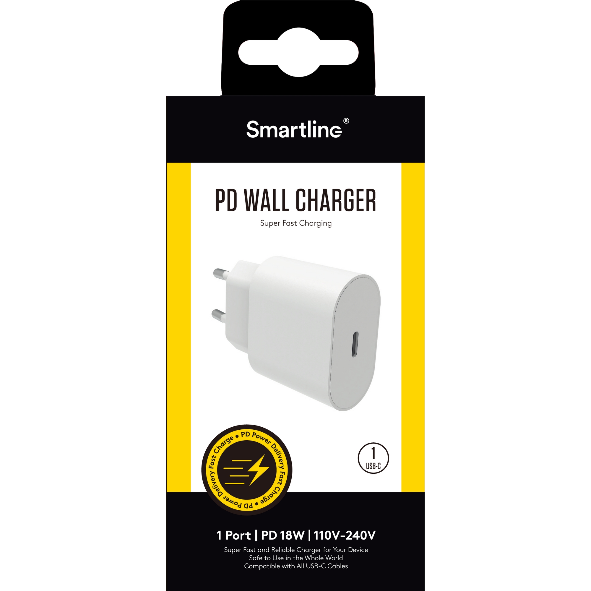SmartLine Laddare USB Adapter 1 port 2,4A Vit SmartLine Laddare USB Adapter 1 port 2,4A Vit