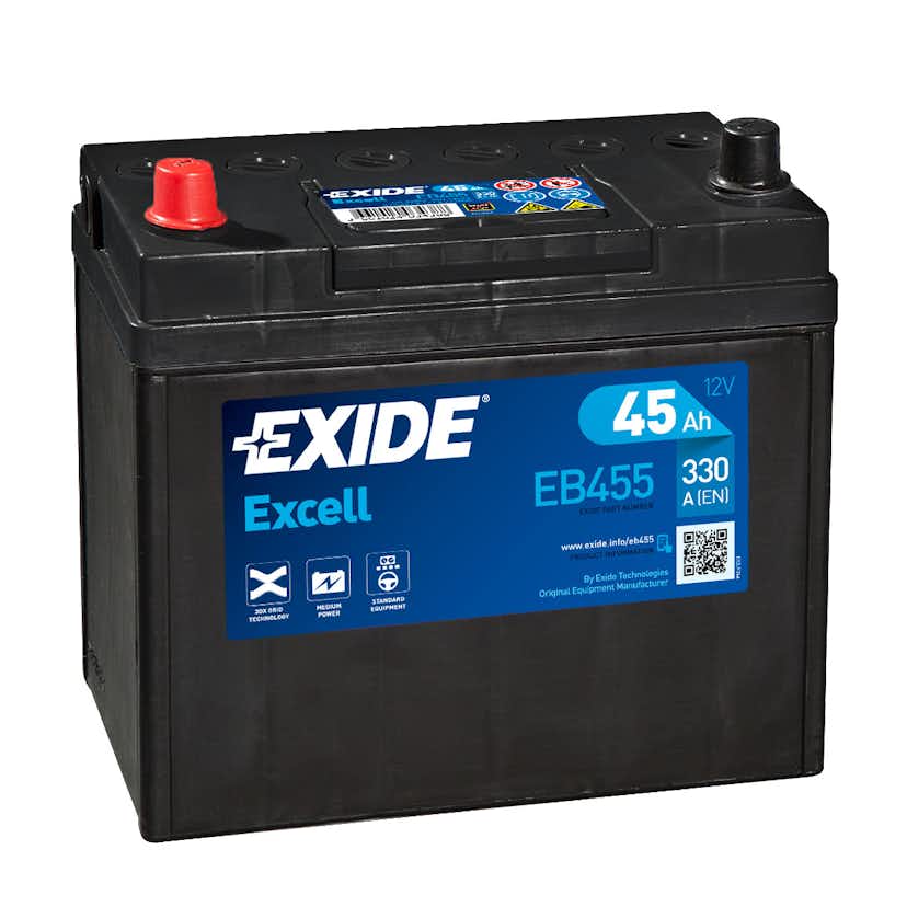Batteri Exide Excell EB455 45 Ah