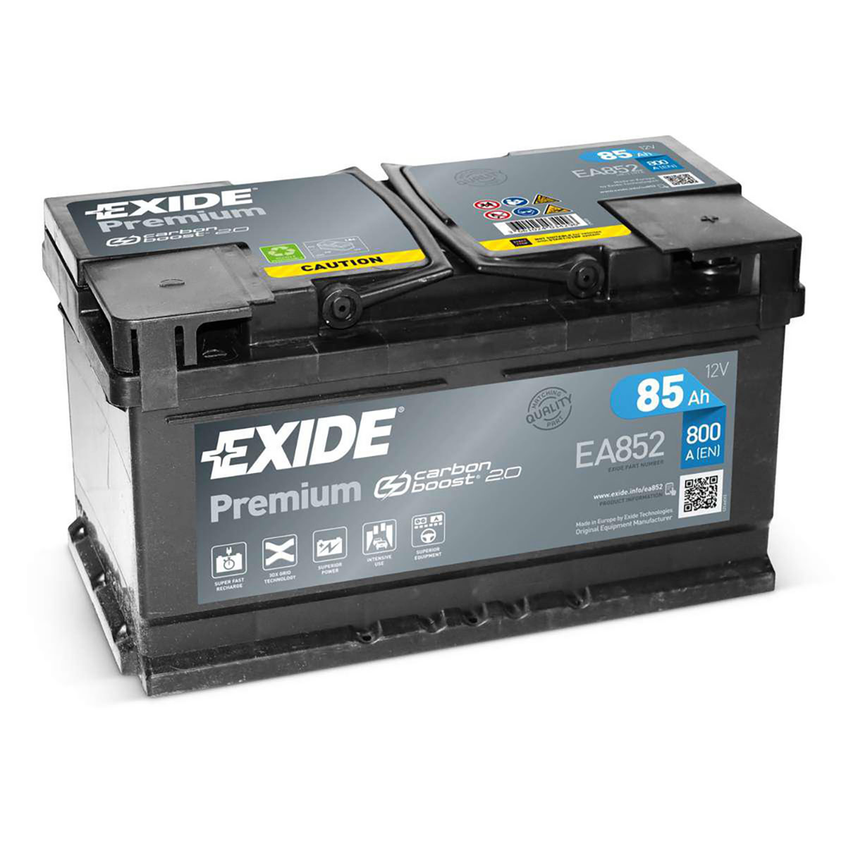 Batteri Exide Premium EA852 85 Ah