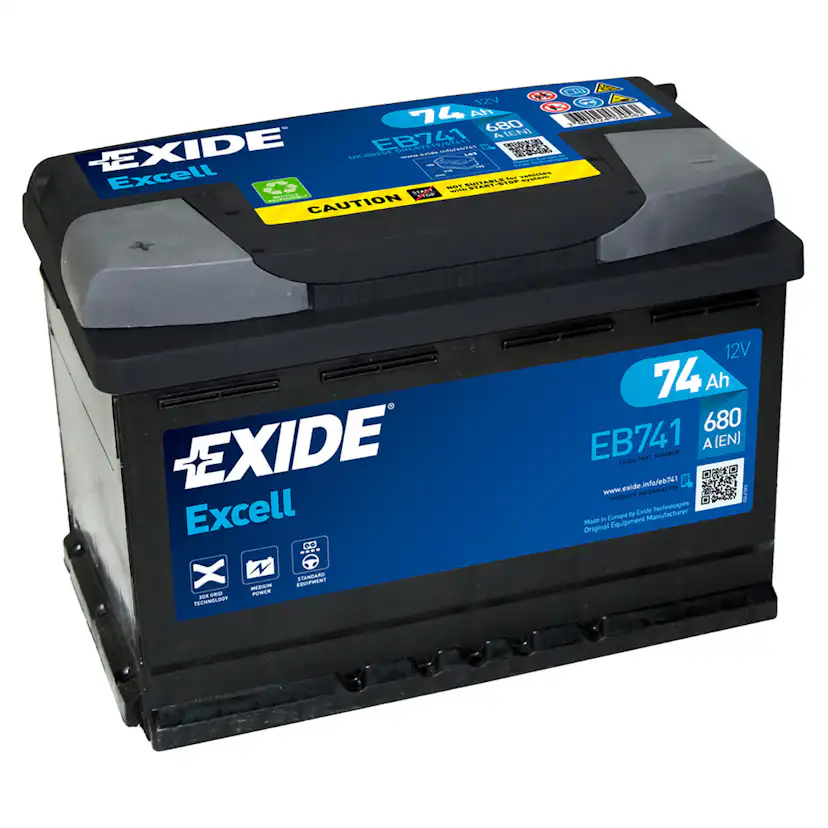 Batteri Exide Excell EB741 74 Ah