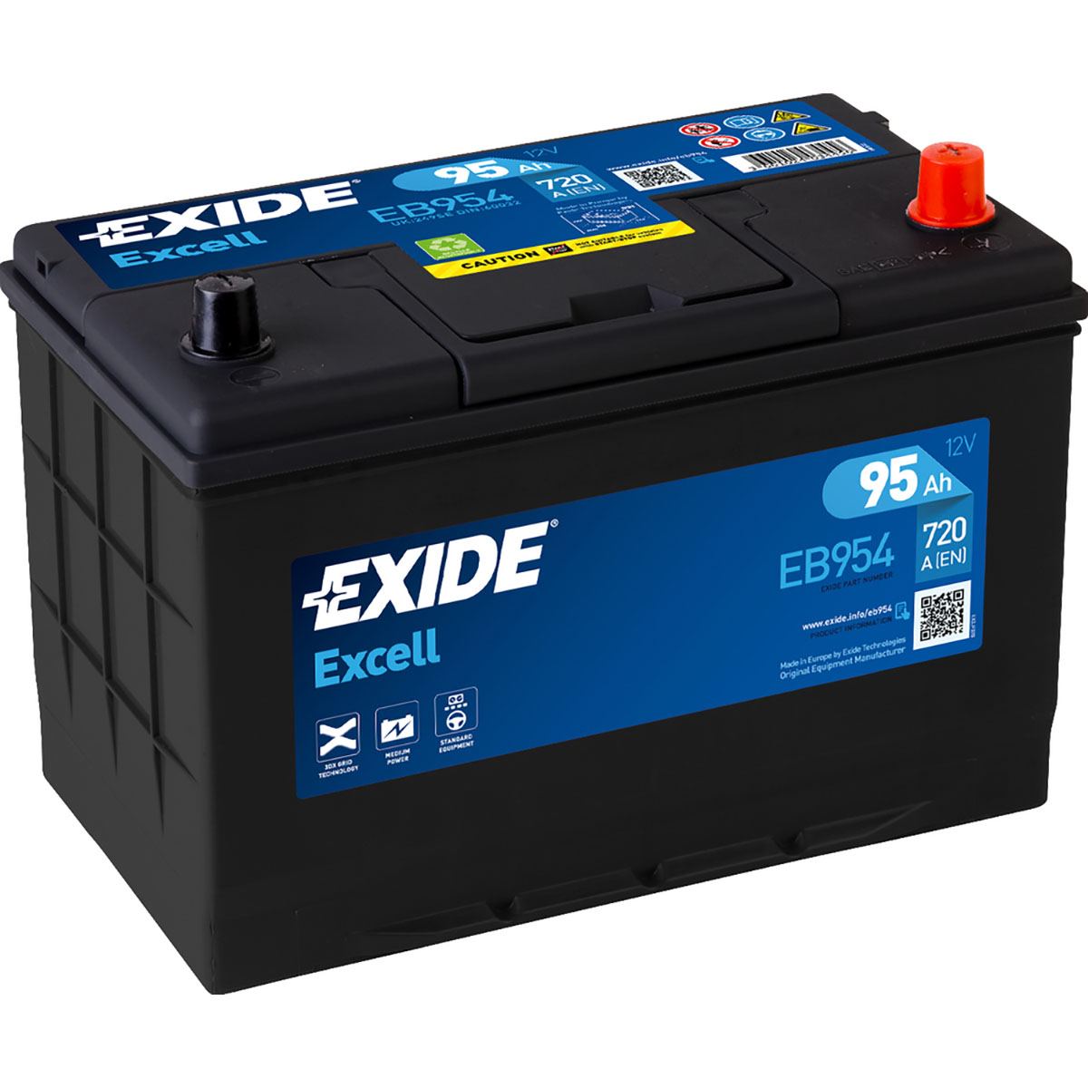 Batteri Exide Excell EB954 95 Ah