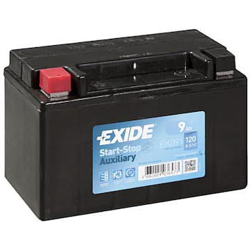 Extrabatteri/Supportbatteri Exide Start-Stop Auxiliary EK091 9 Ah
