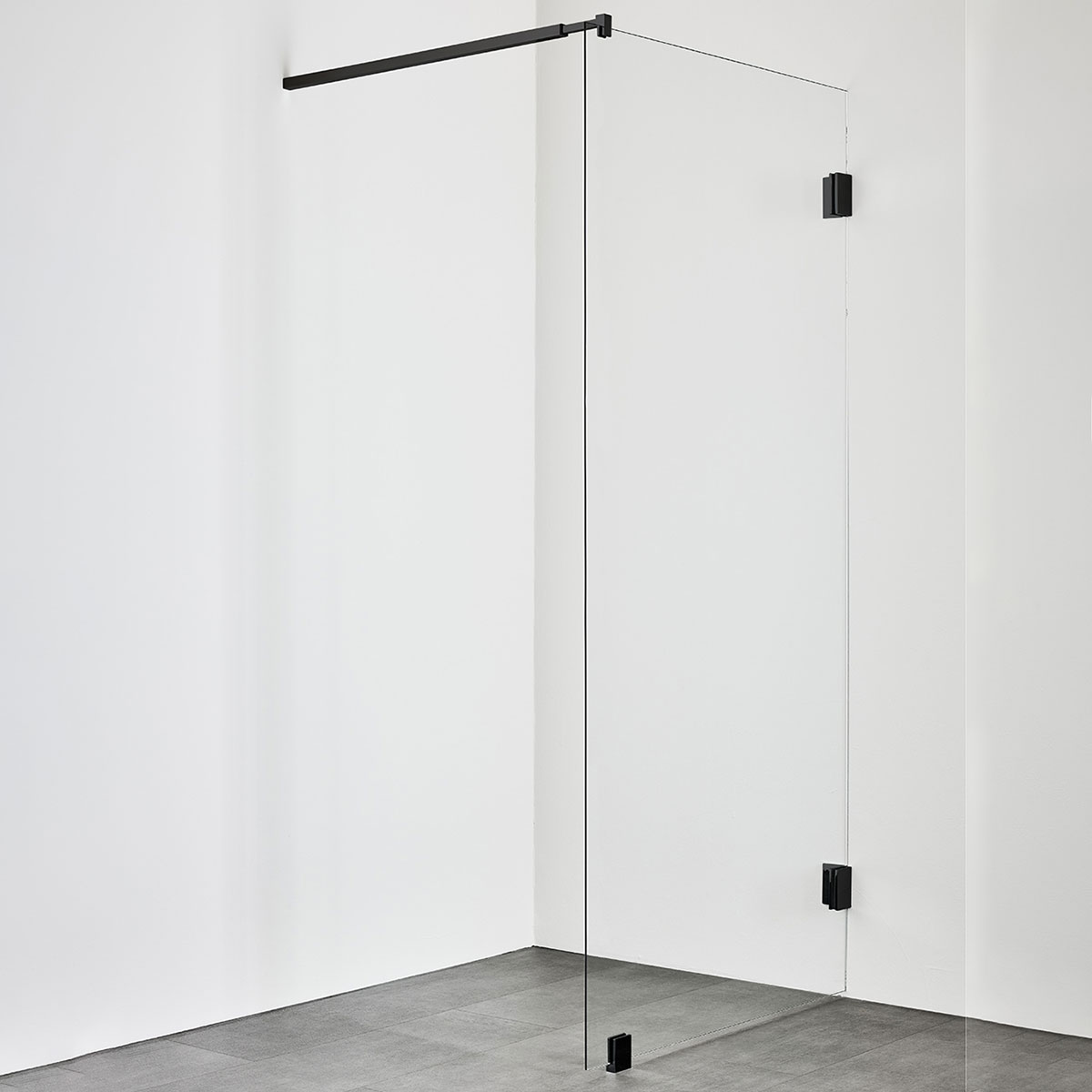 Duschvägg Hafa Infinity Svart , Bredd: 984 mm