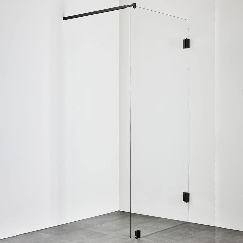 Duschvägg Hafa Infinity Svart , Bredd: 984 mm