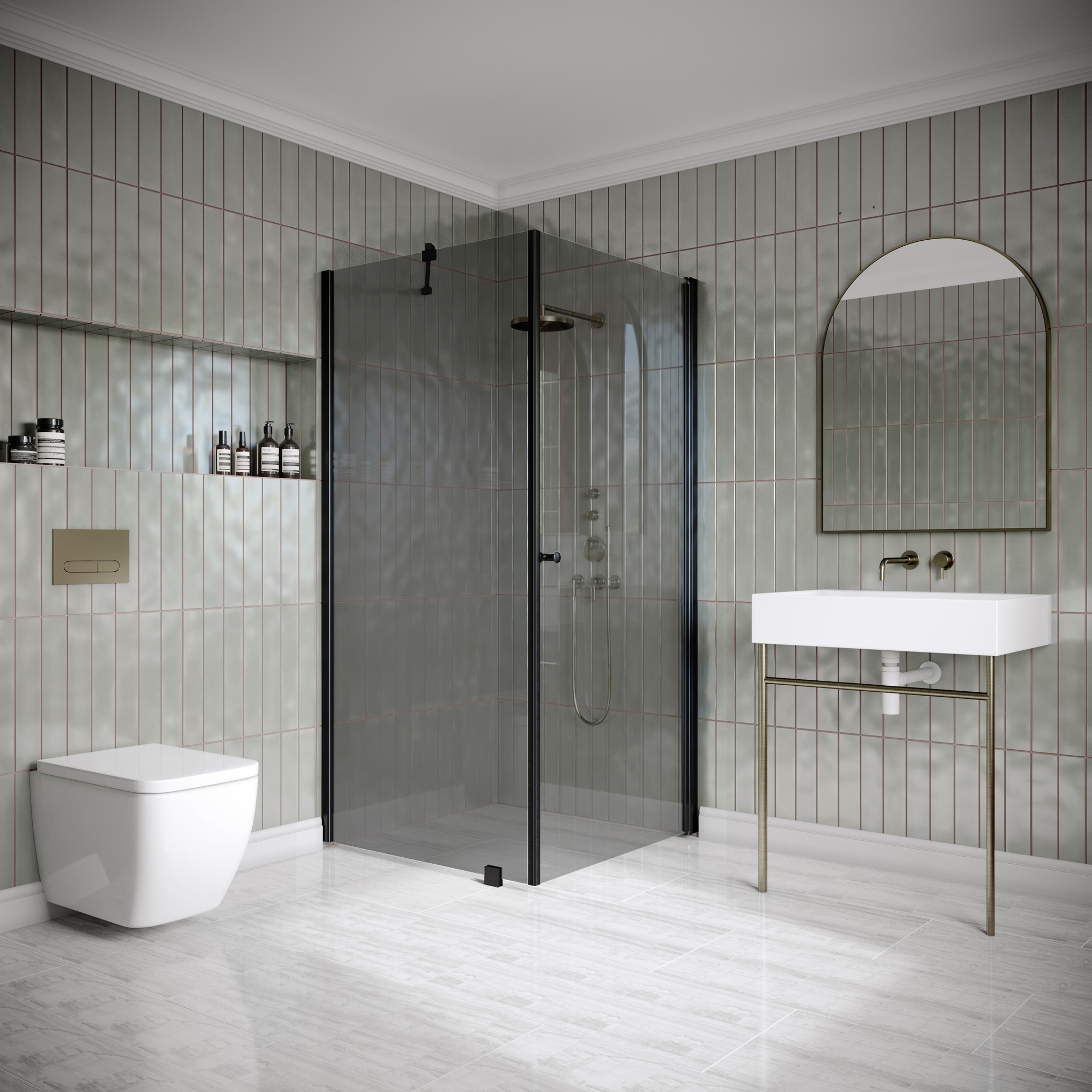 Duschhörn Hietakari Classic 146 Fast Vägg och Vändbar Dörr