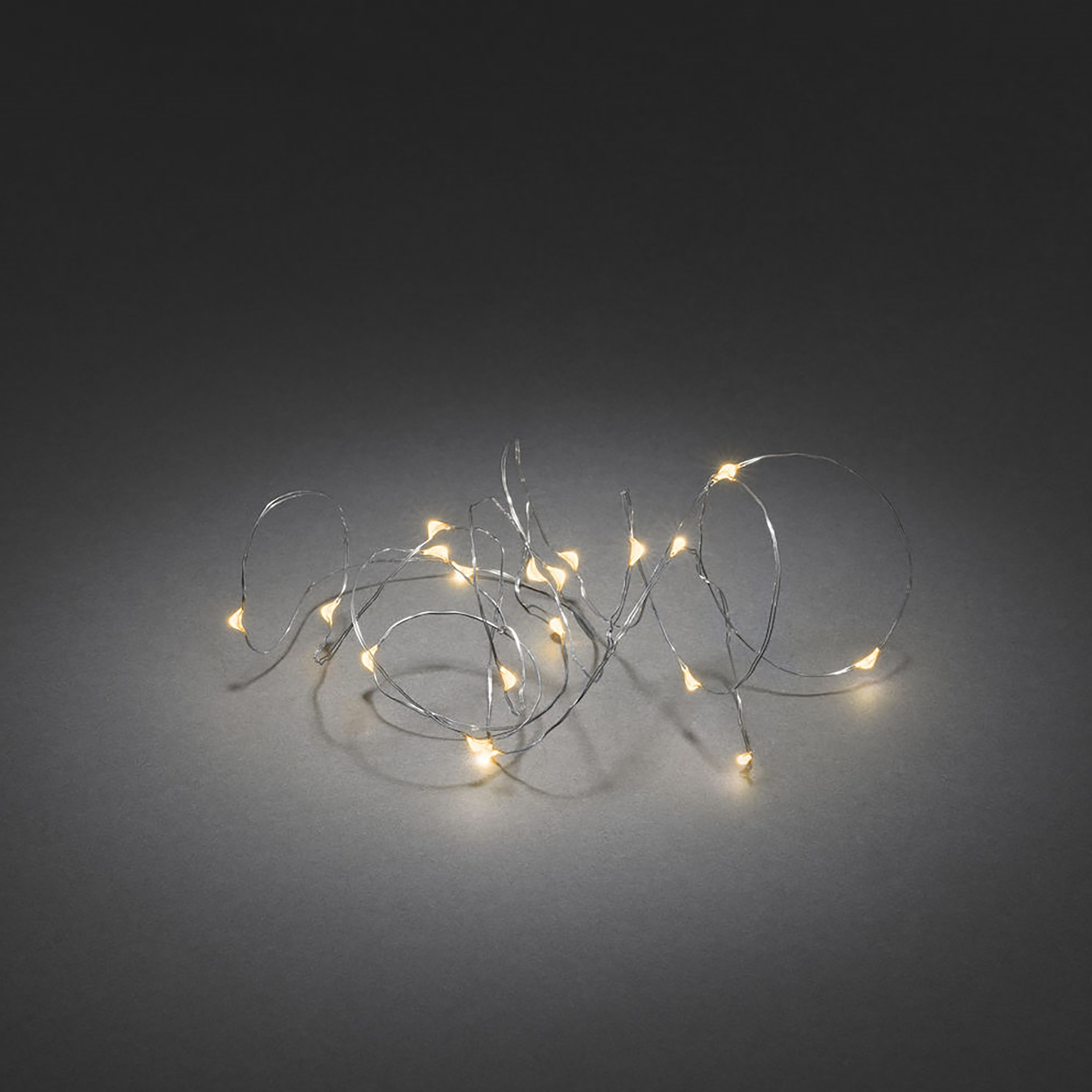 Ljusslinga Gnosjö Konstsmide Micro-LED med Timer 20L, Amber/Silver