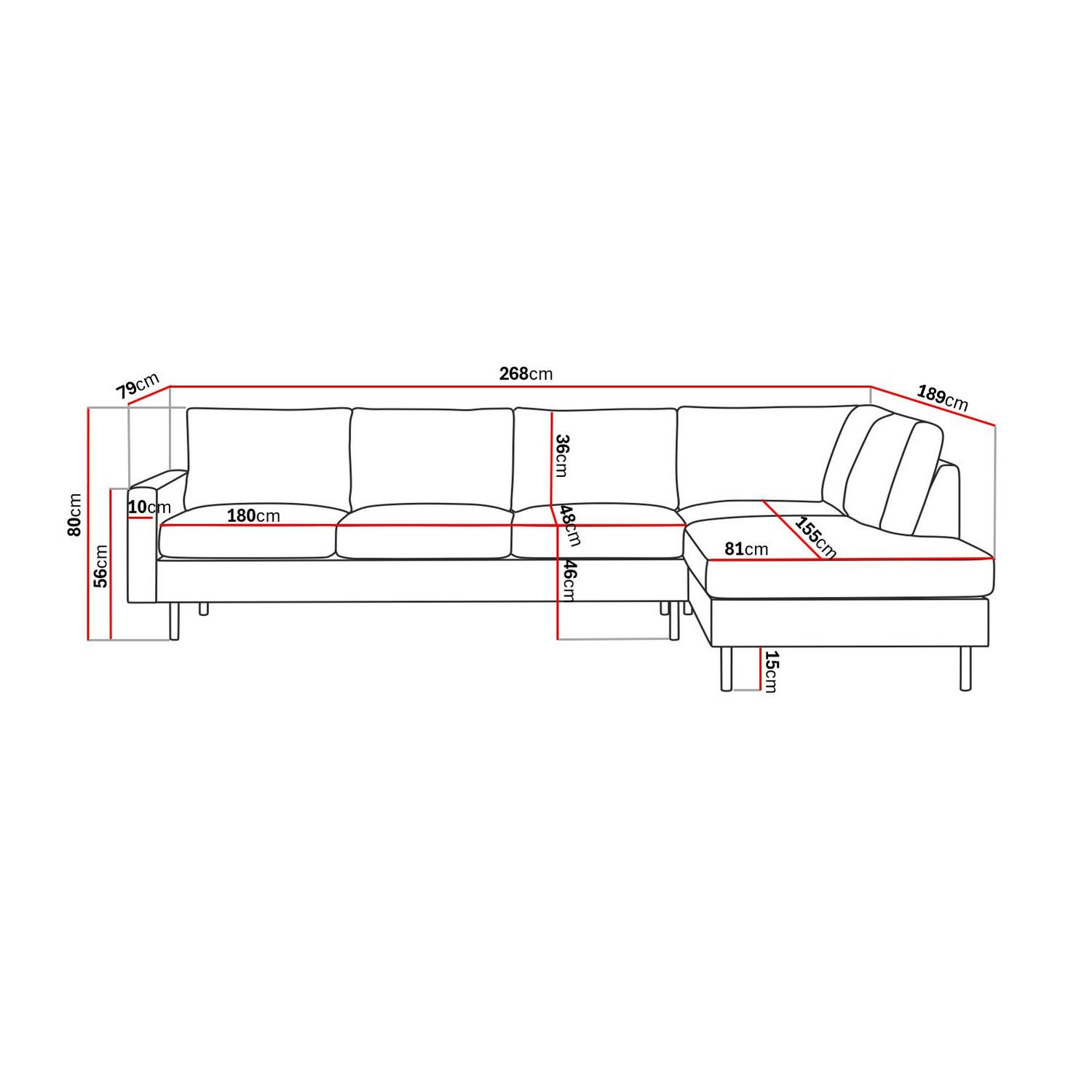 Soffa Scandinavian Choice Peppe med Schäslong 4-sits