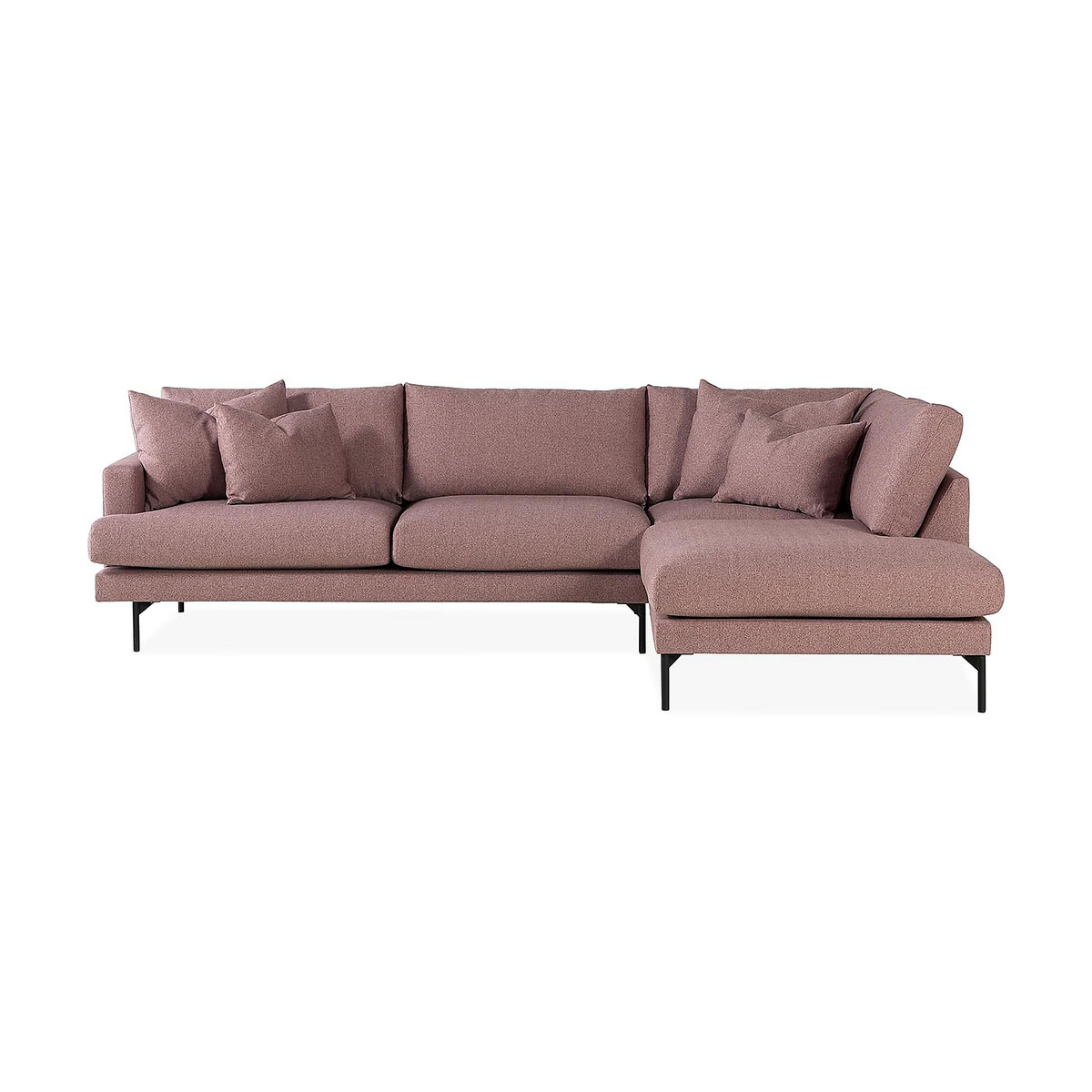 3-sitssoffa In Living Menard med Schäslong Lila/Svart, Höger