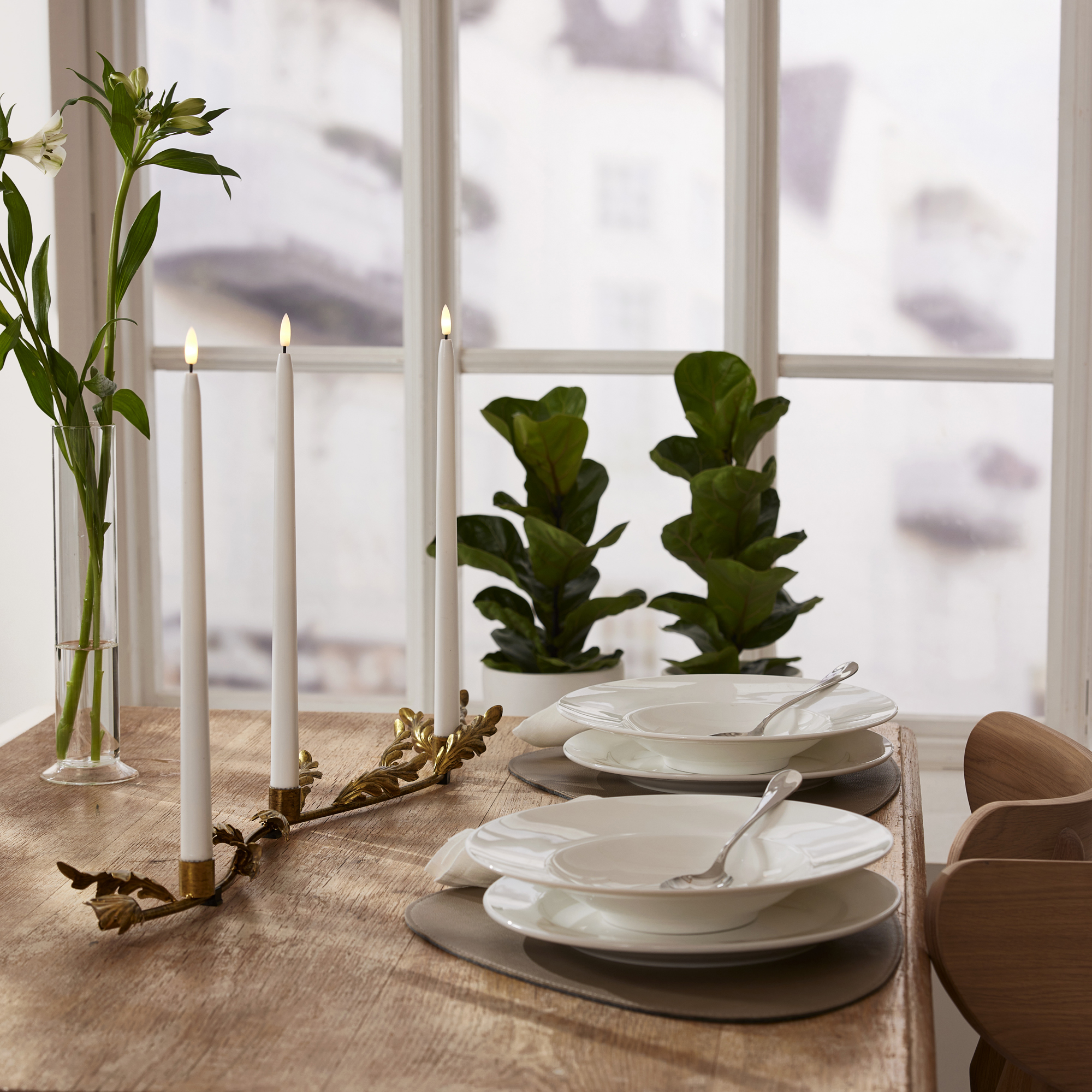 Ljusstake Star Trading Grace för 3 Ljus Adventsljusstake