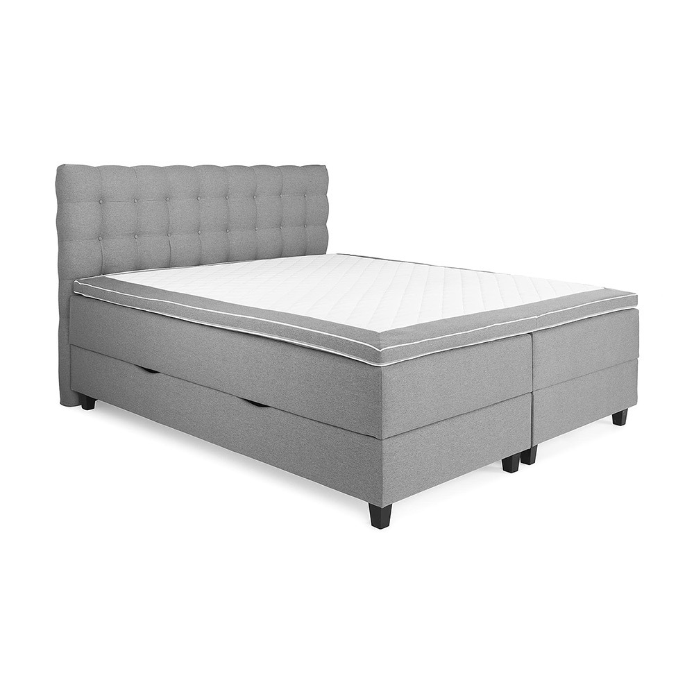 Kontinentalsäng Berg & Strand Sängpaket Royal 160x200 med Förvaring Ljusgrå