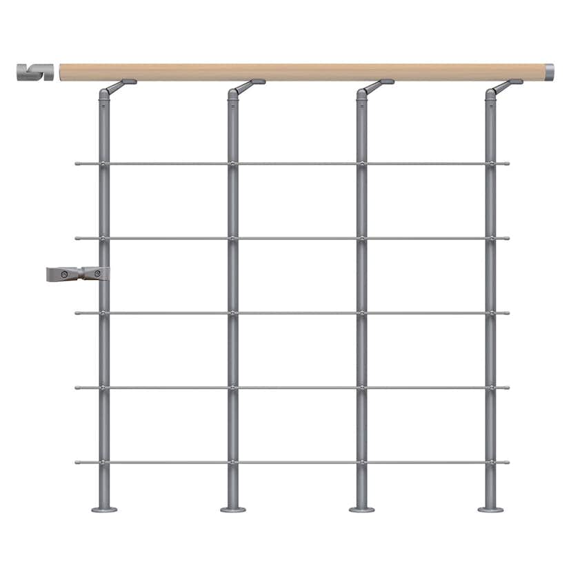 Skyddsräcke Dolle Style6 Ek Vit Oljad Start Grå