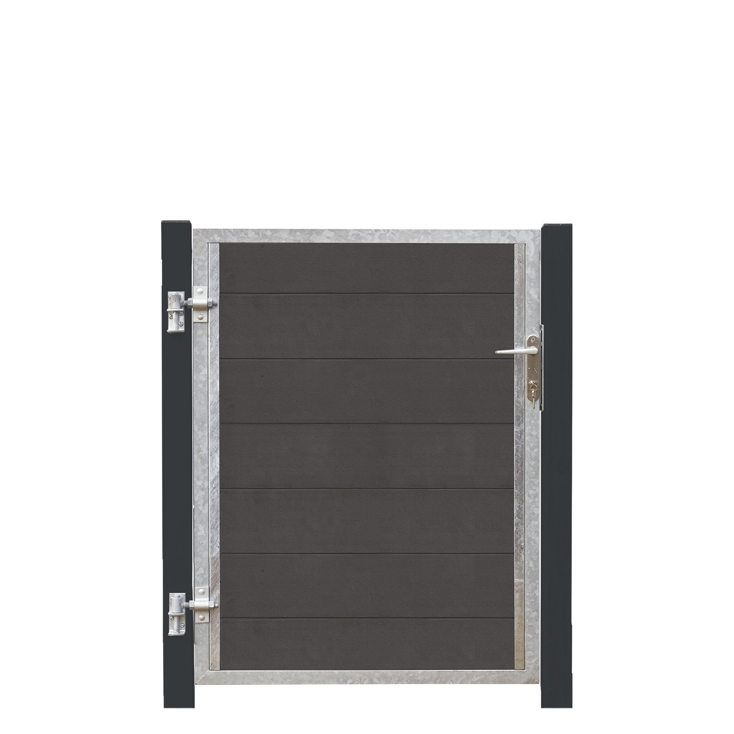 Kompositgrind PLUS Futura 99x127 Skiffergrå/Gråsvart, Vänster