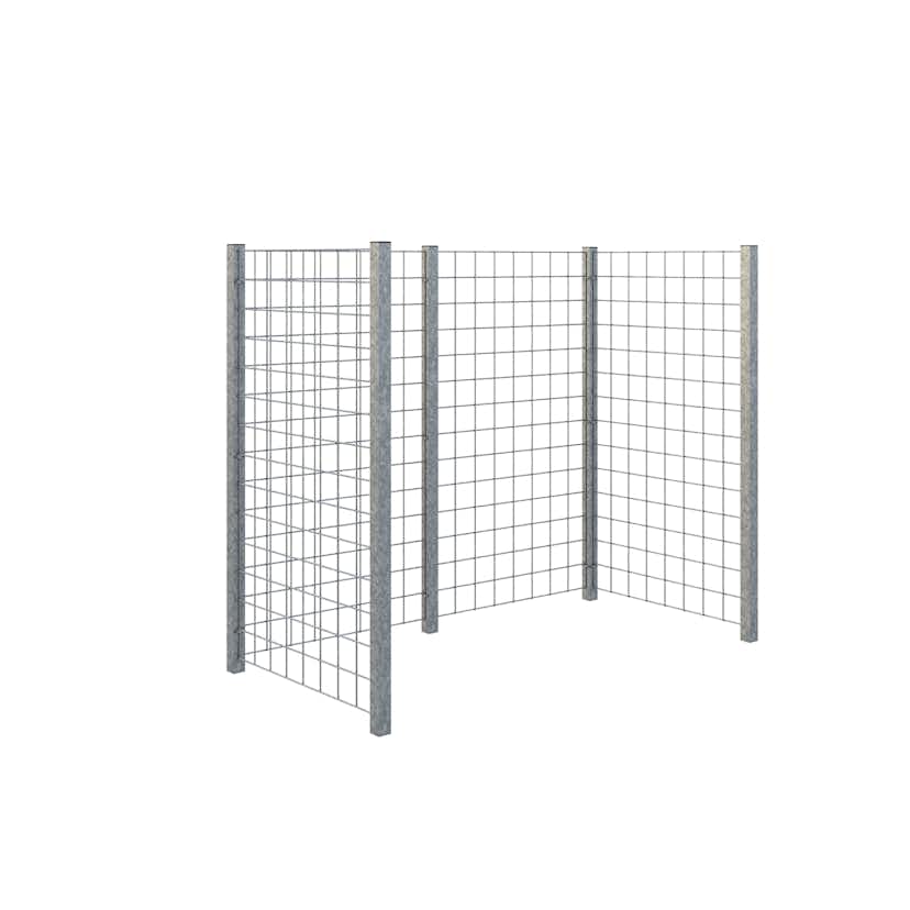 Avfallsskjul PLUS Stålspaljér 173,5×89×147 cm