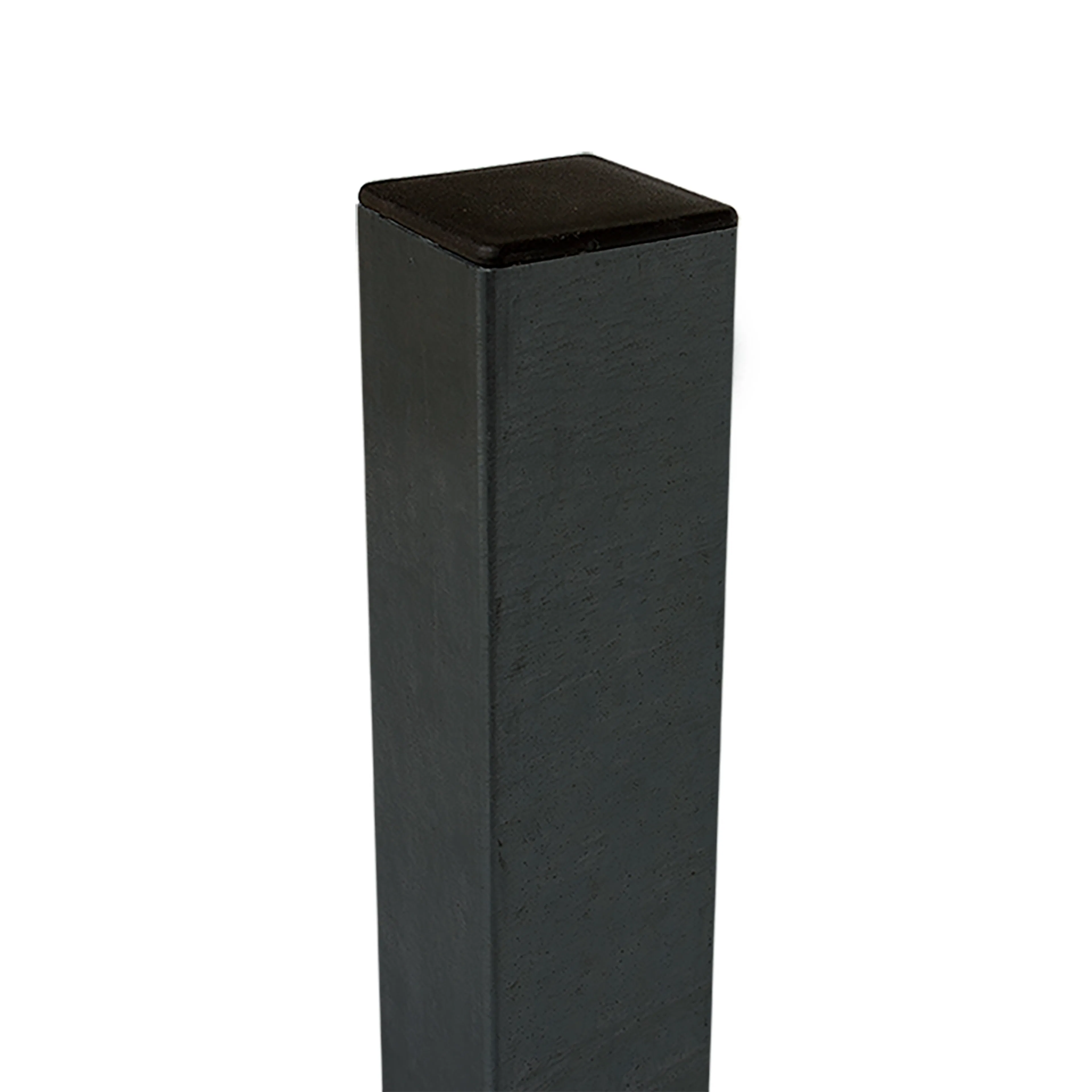 Stålstolpe 8x8x186 cm - till nedgrävning - inkl. 1 st. stolphatt
