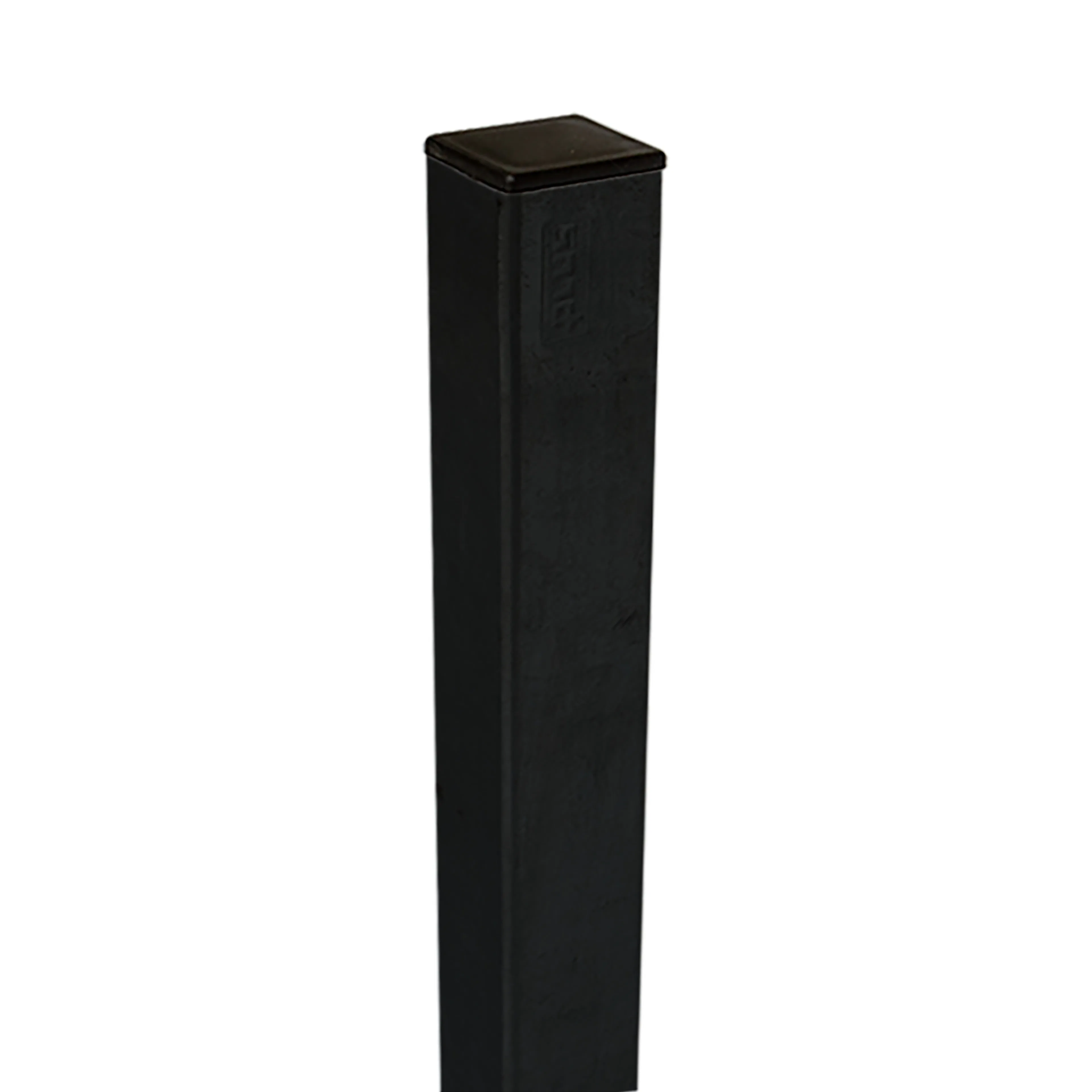 Stålstolpe 4,5x4,5x186 cm - till nedgrävning - inkl. 1 st. stolphatt