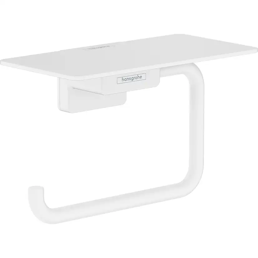 Toalettpappersh llare Hansgrohe AddStoris 41772 Med Hylla Mattvit 41772700 toalettpappersh-llare-hansgrohe-addstoris-41772-med-hylla-mattvit-41772700