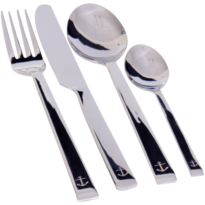Bestickset 1852 Modell ankare RF stål 24 delar