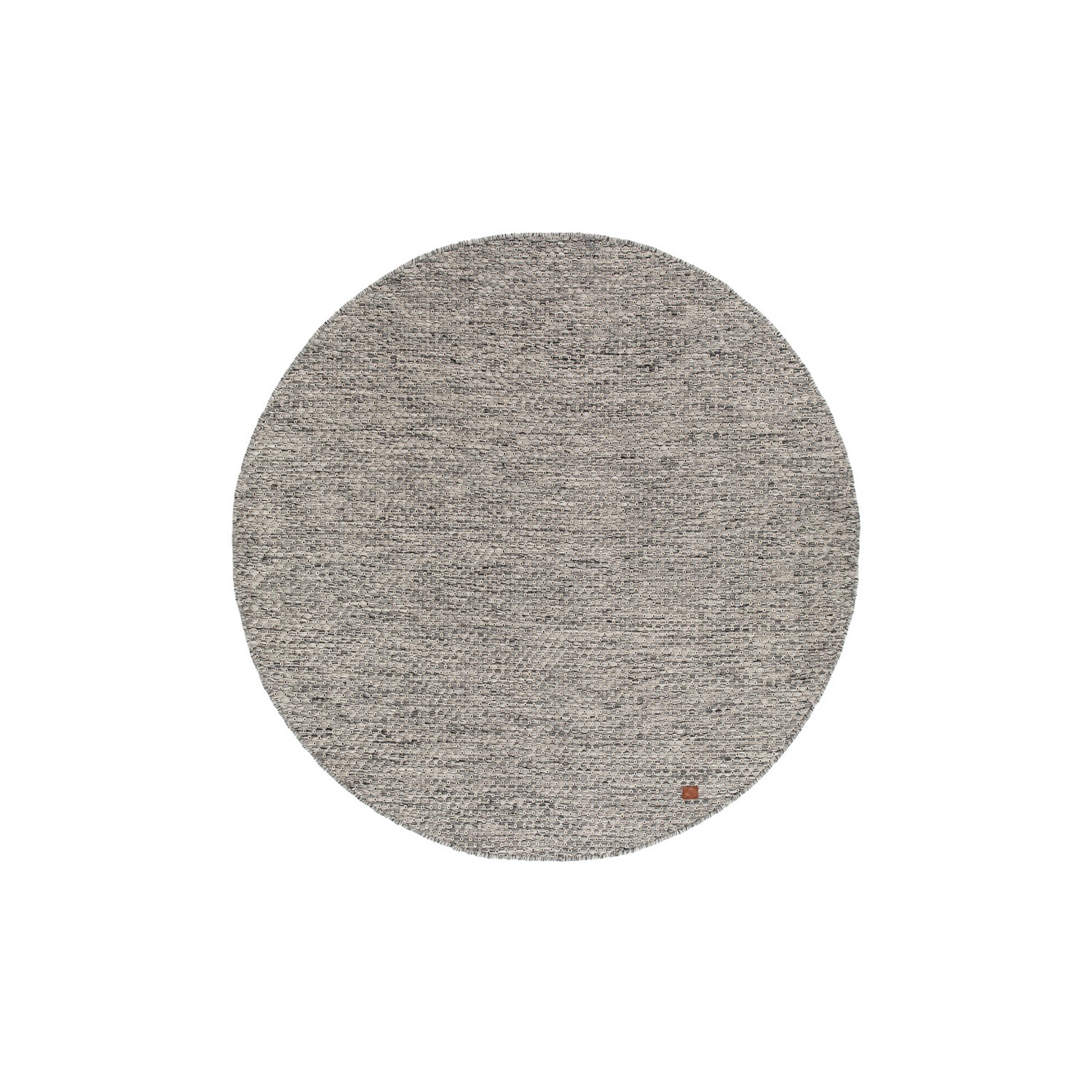 Handvävd Matta KM Carpets Torekov Rund Ull Grå, 240 cm