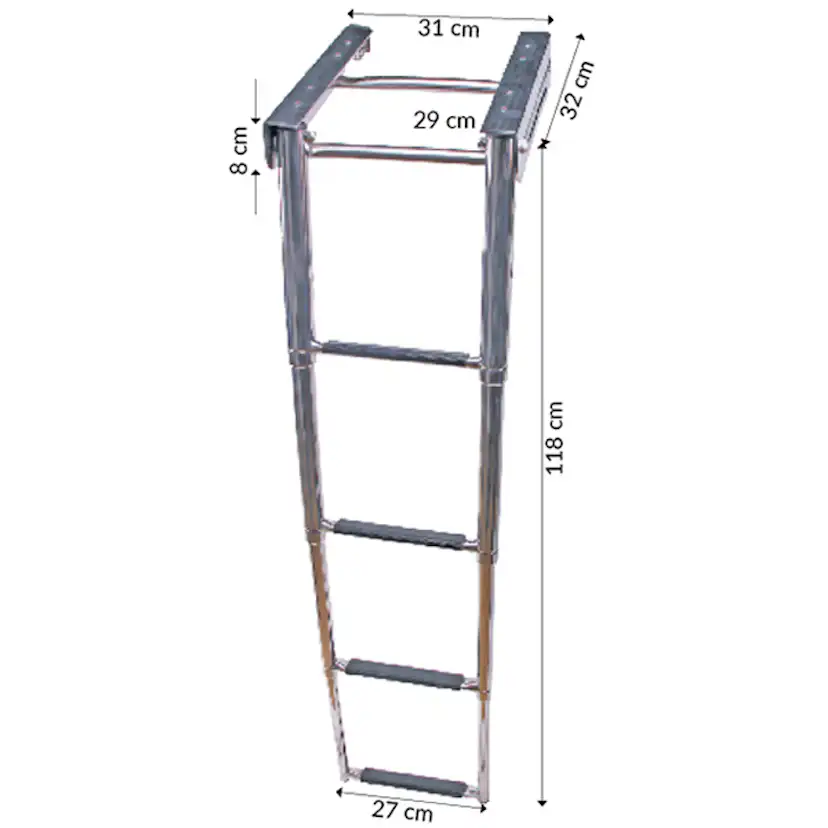 Badstege 1852 Teleskop I Kassett För Plattform 4 Steg 31 cm