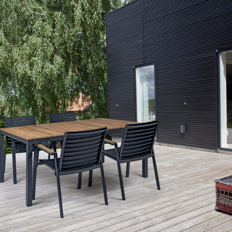 Trädgårdsgrupp Cinas Mood Extreme Teak med 4 Stolar