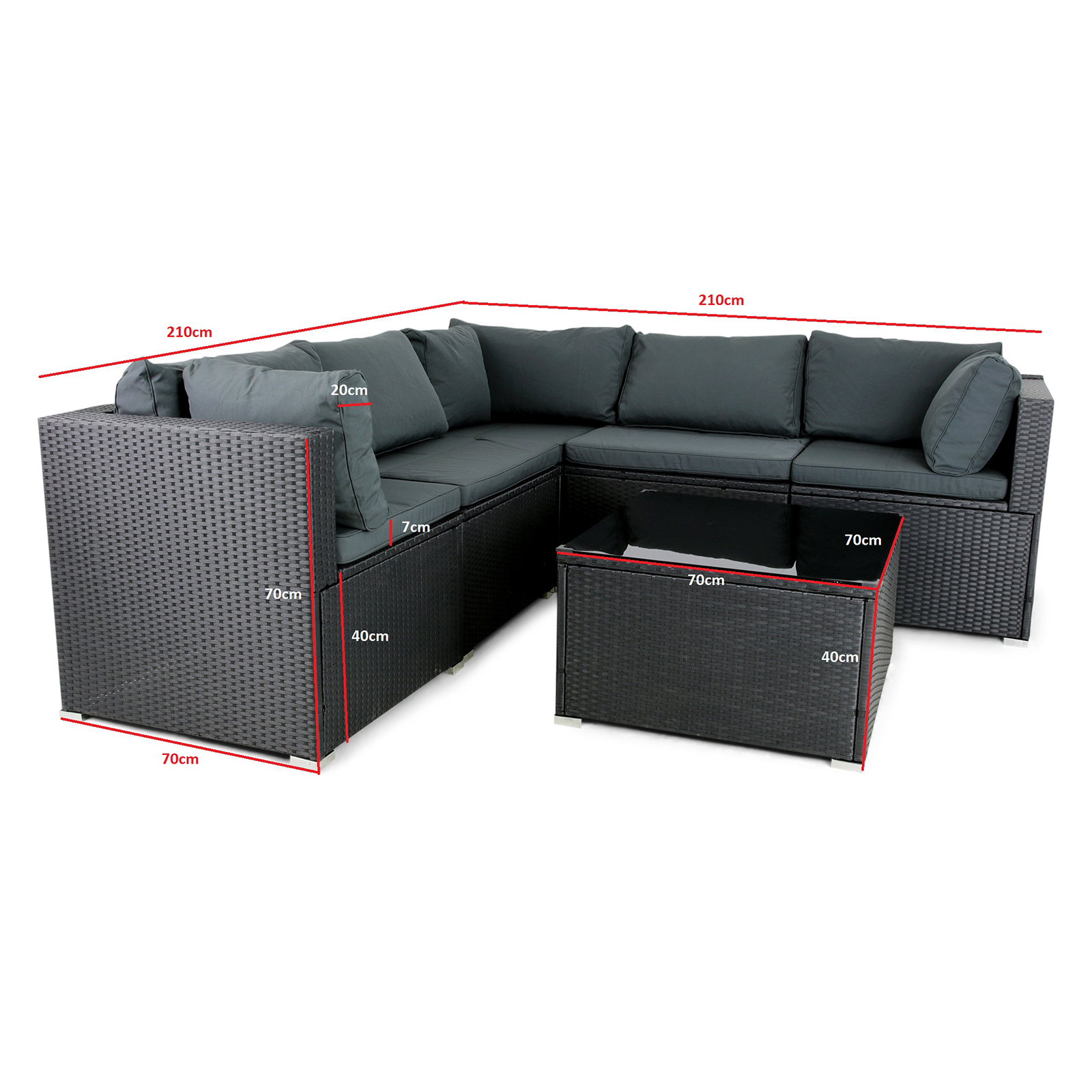 Loungegrupp Lyfco Olofsbo Svart