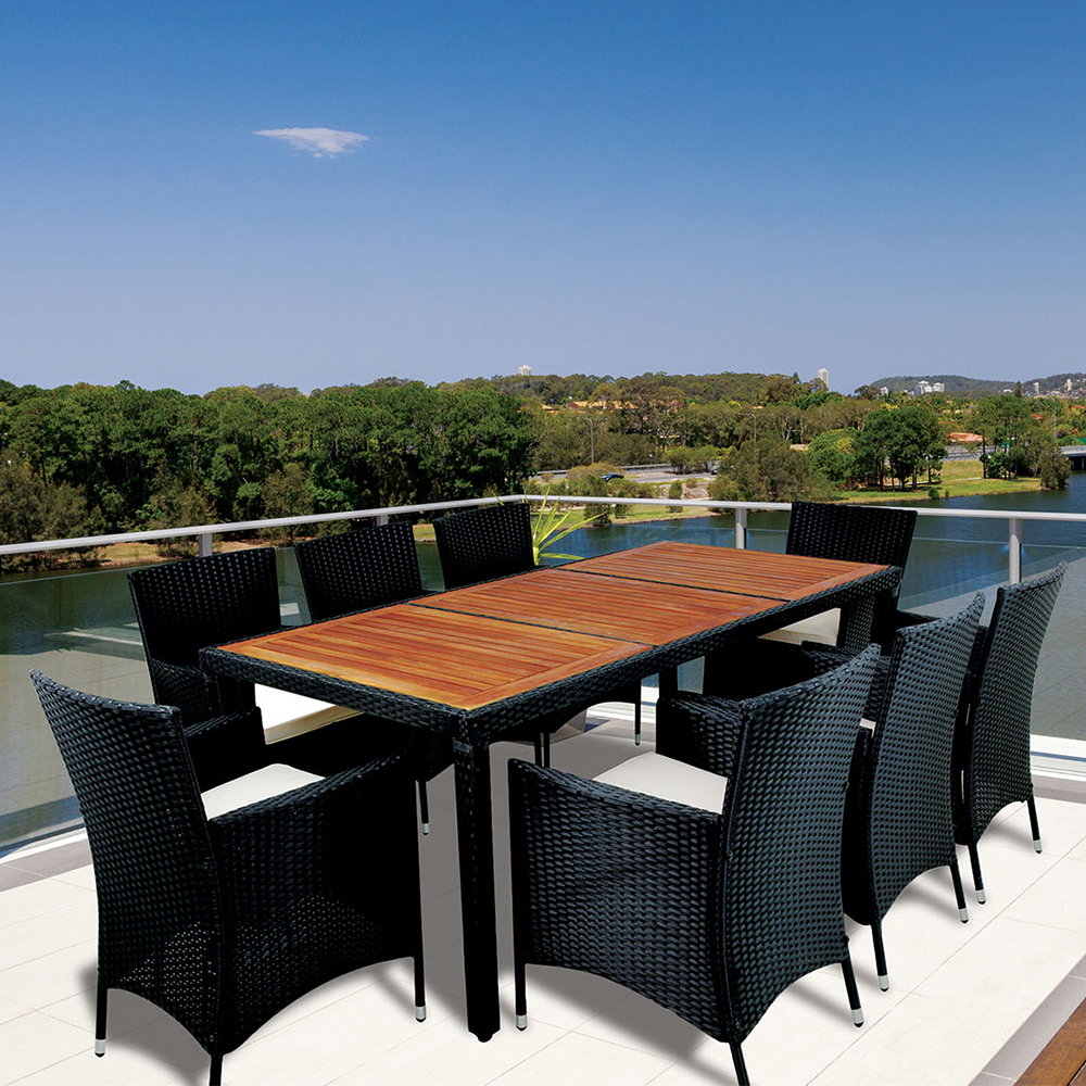 Matgrupp Lyfco Hunnebostrand Svart med 8 Stolar