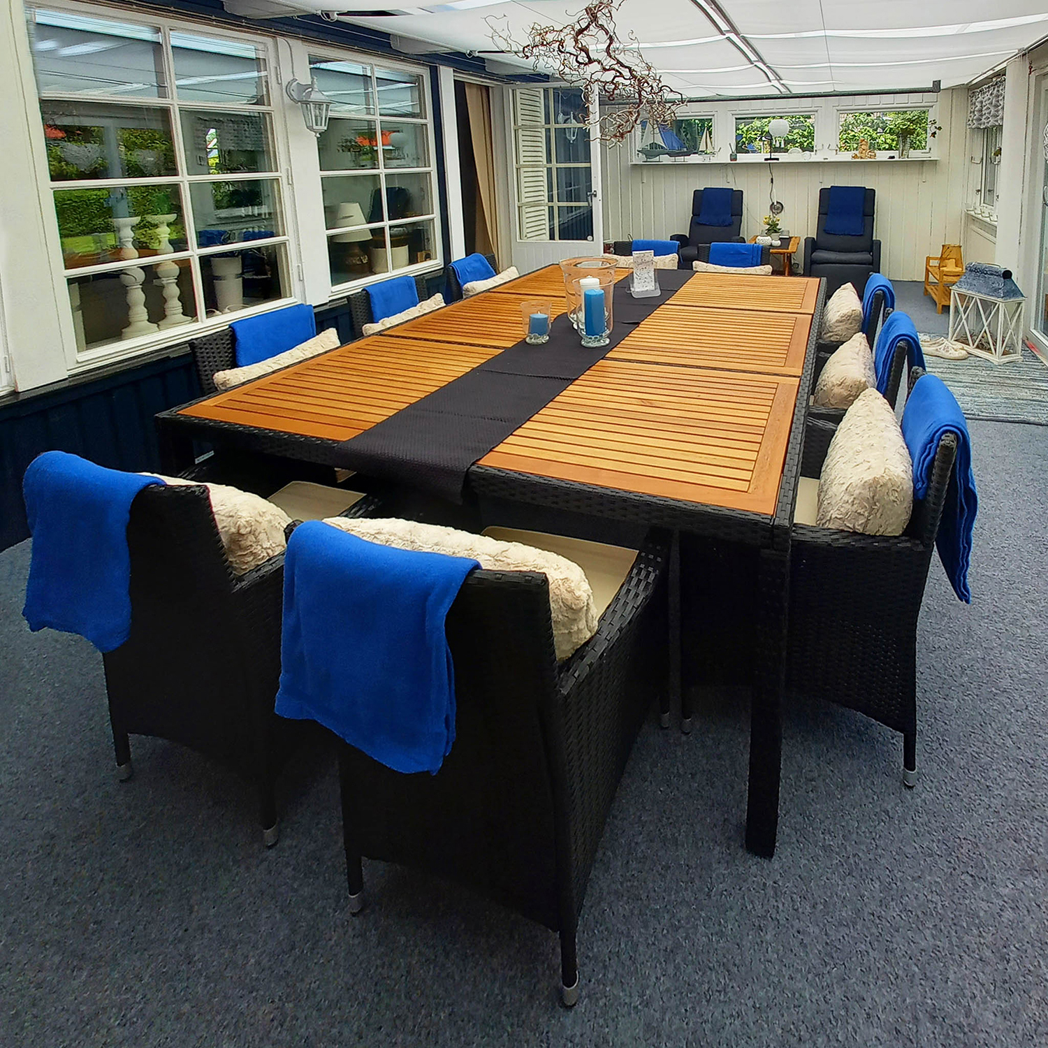 Matgrupp Lyfco Svanesund Svart med 10 Stolar