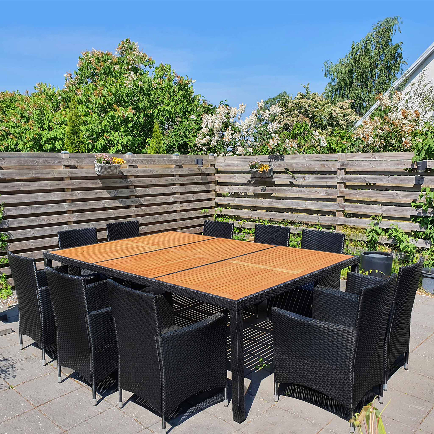 Matgrupp Lyfco Svanesund Svart med 10 Stolar