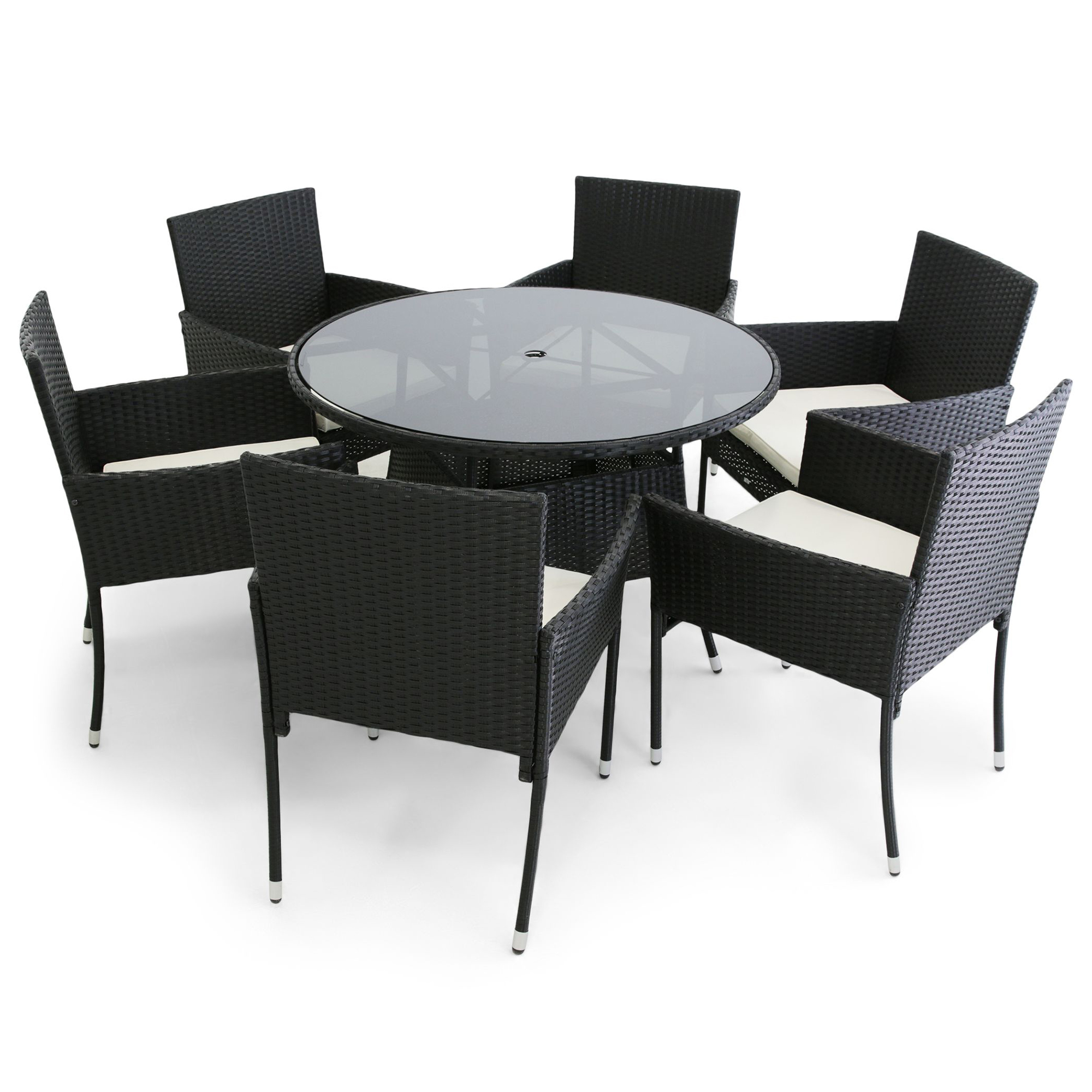 Matgrupp Lyfco Rossö med 6 Stolar och Parasoll