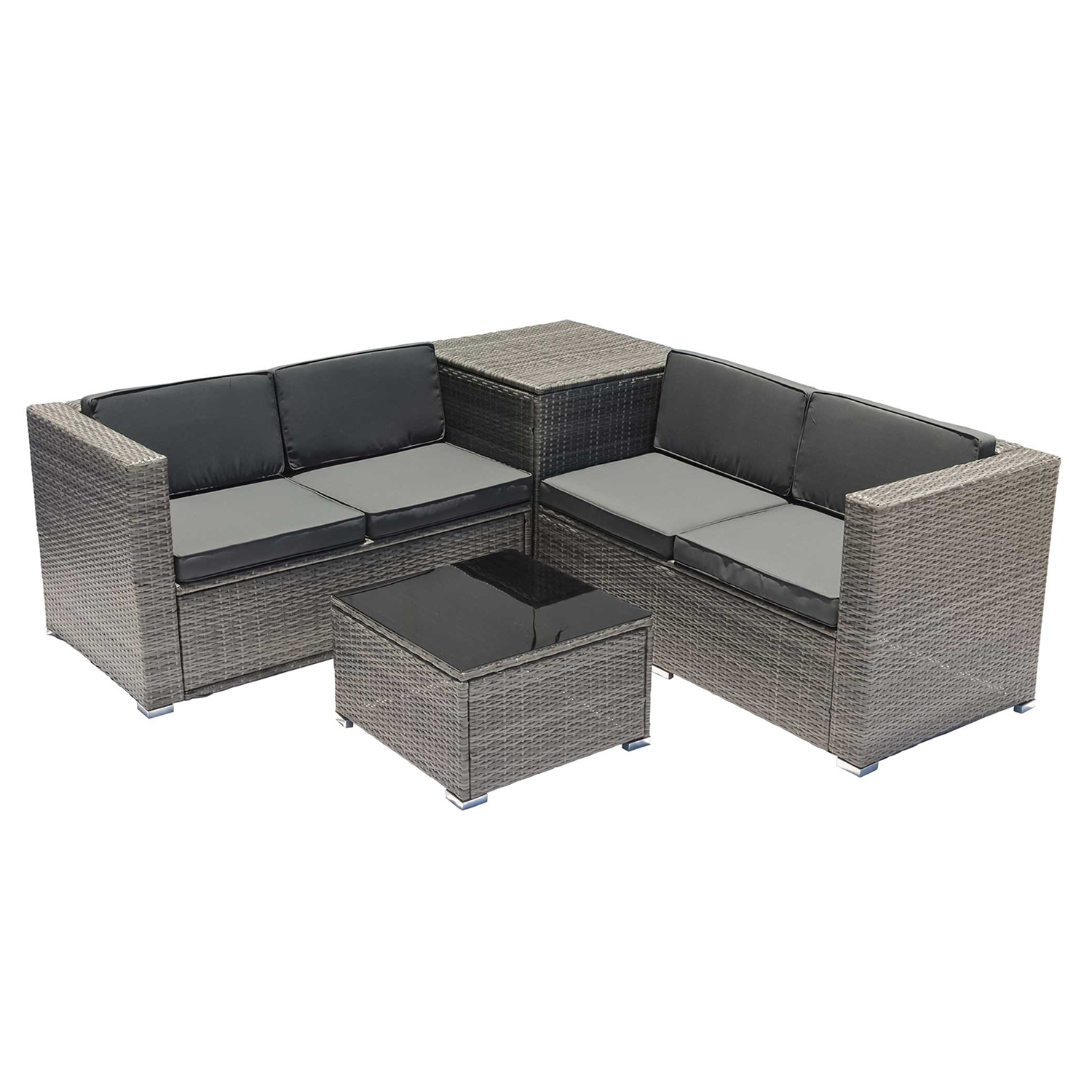 Loungegrupp Lyfco Allarp med inbyggd Förvaring Grå