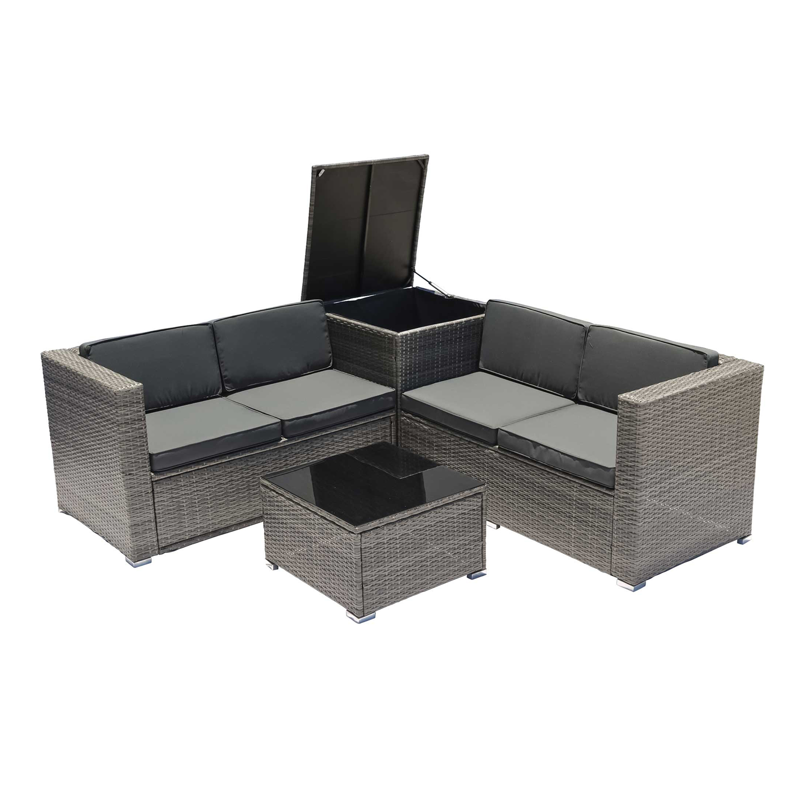 Loungegrupp Lyfco Allarp med inbyggd Förvaring Grå