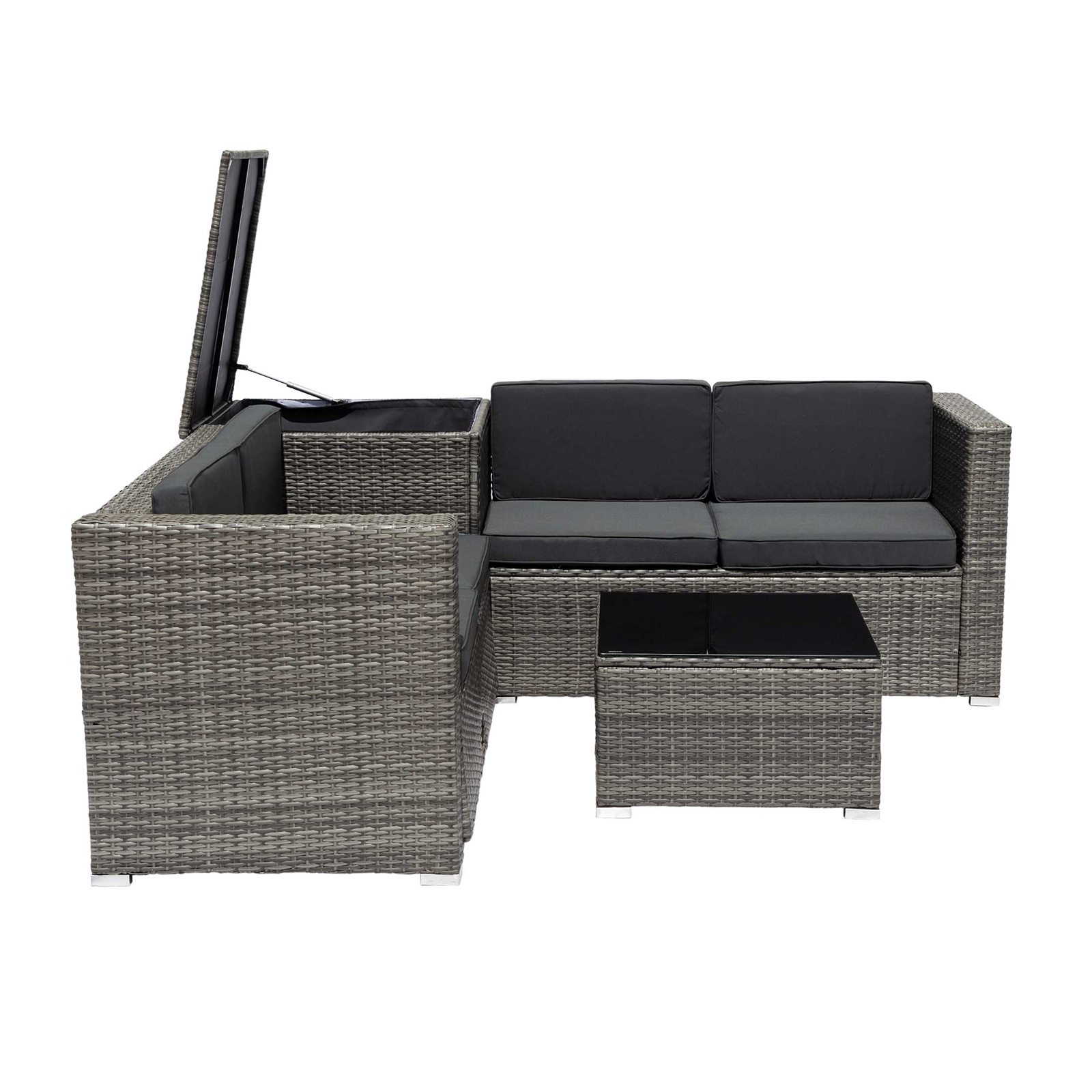 Loungegrupp Lyfco Allarp med inbyggd Förvaring Grå