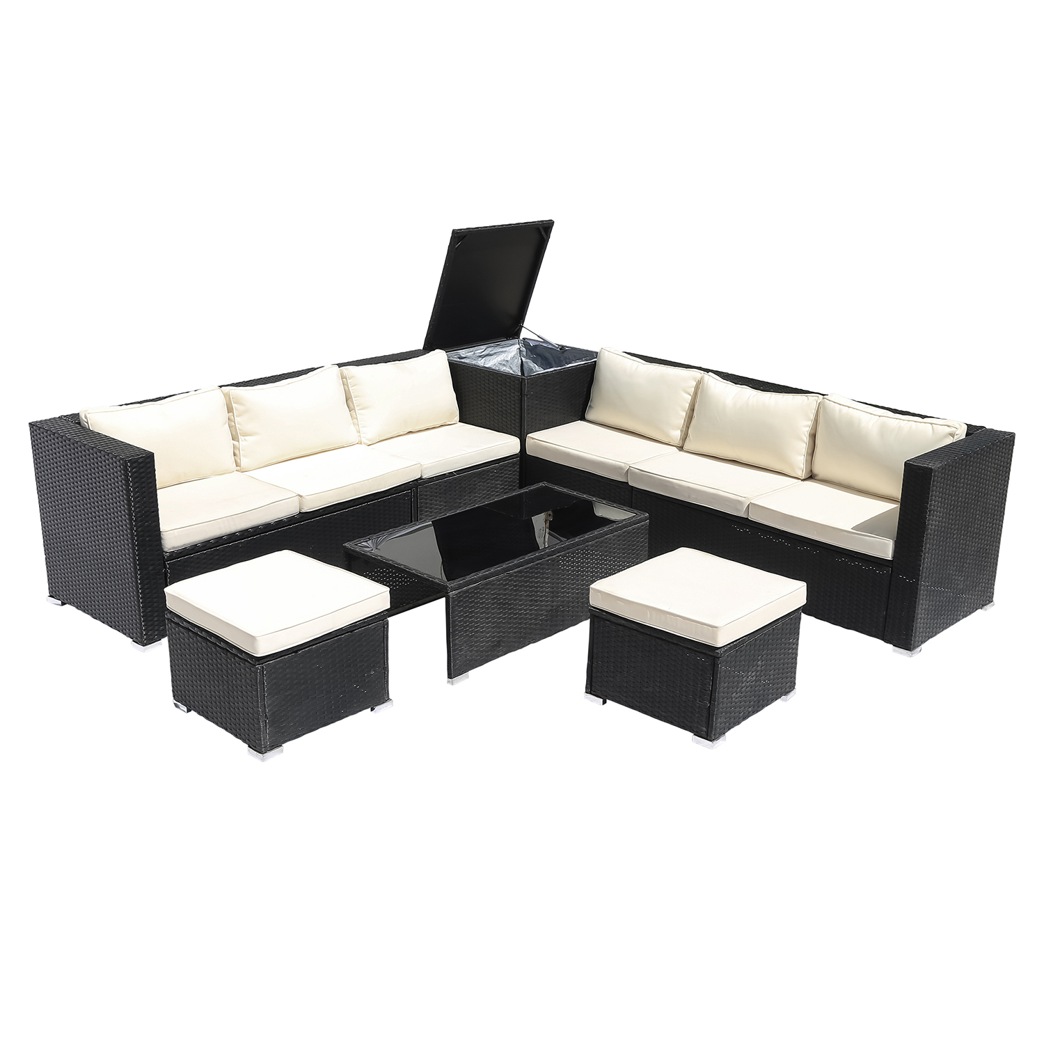 Loungegrupp Lyfco Djursvik med förvaring Svart