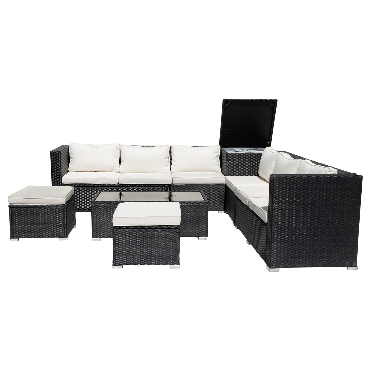 Loungegrupp Lyfco Djursvik med förvaring Svart