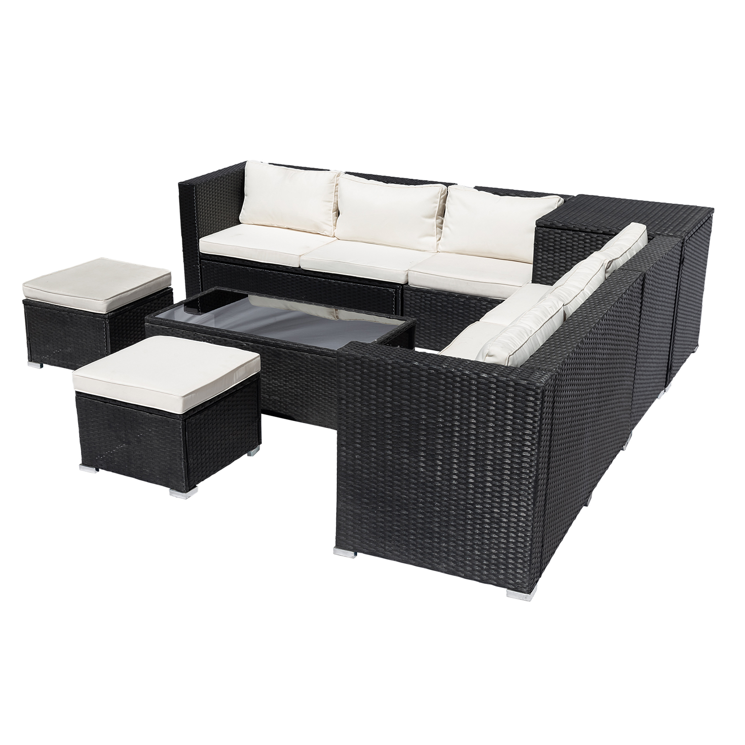 Loungegrupp Lyfco Djursvik med förvaring Svart