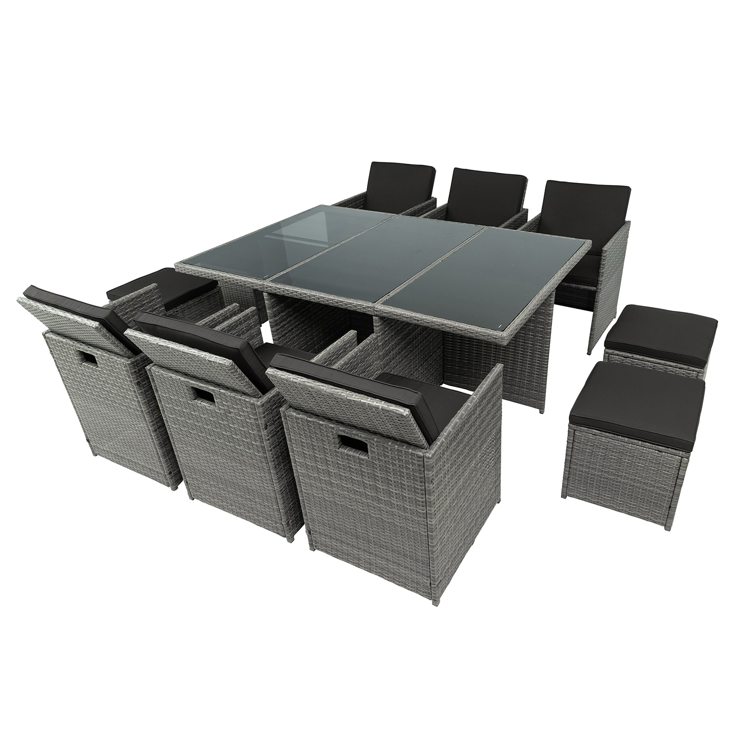 Matgrupp Lyfco Skärhamn Grå med 10 Stolar