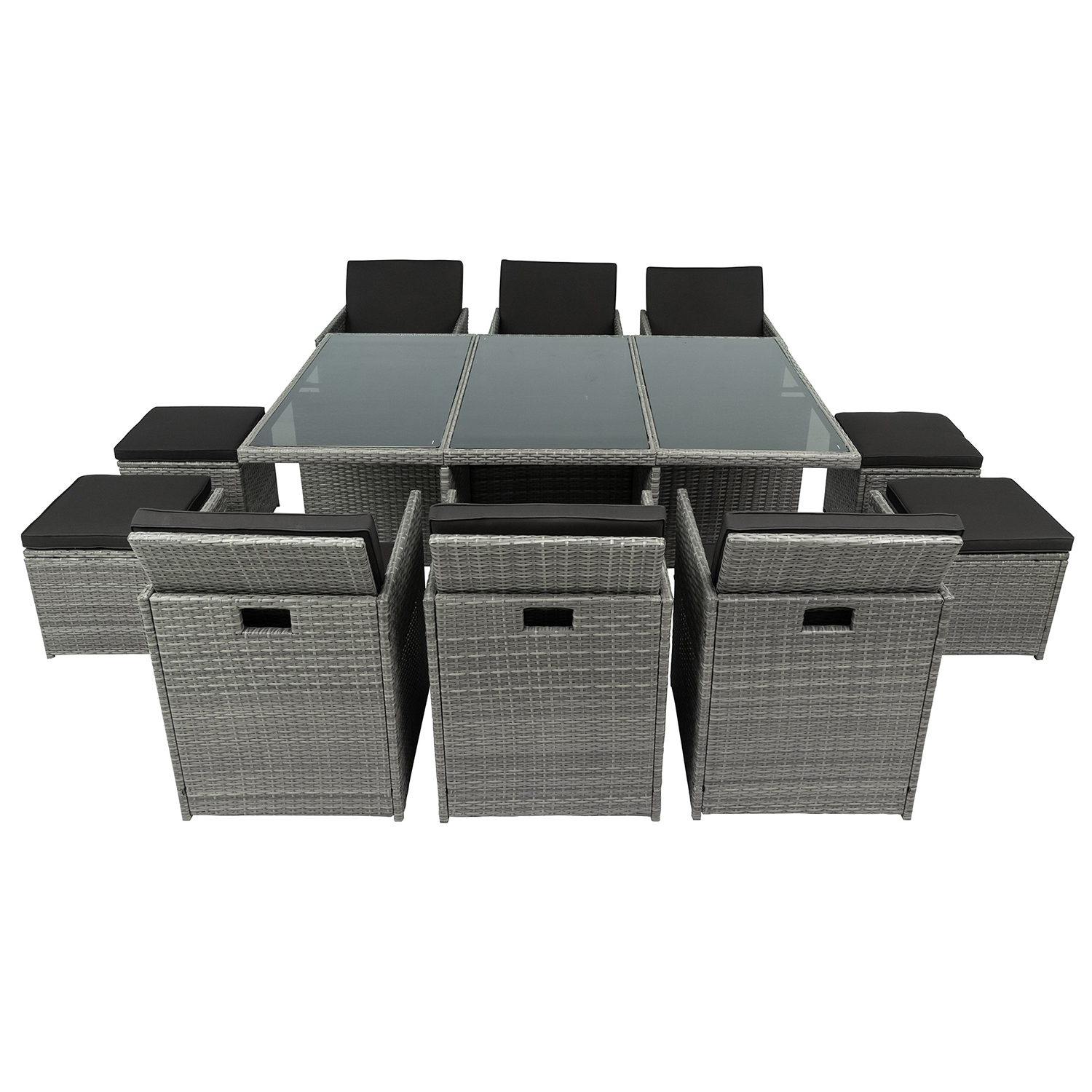 Matgrupp Lyfco Skärhamn Grå med 10 Stolar