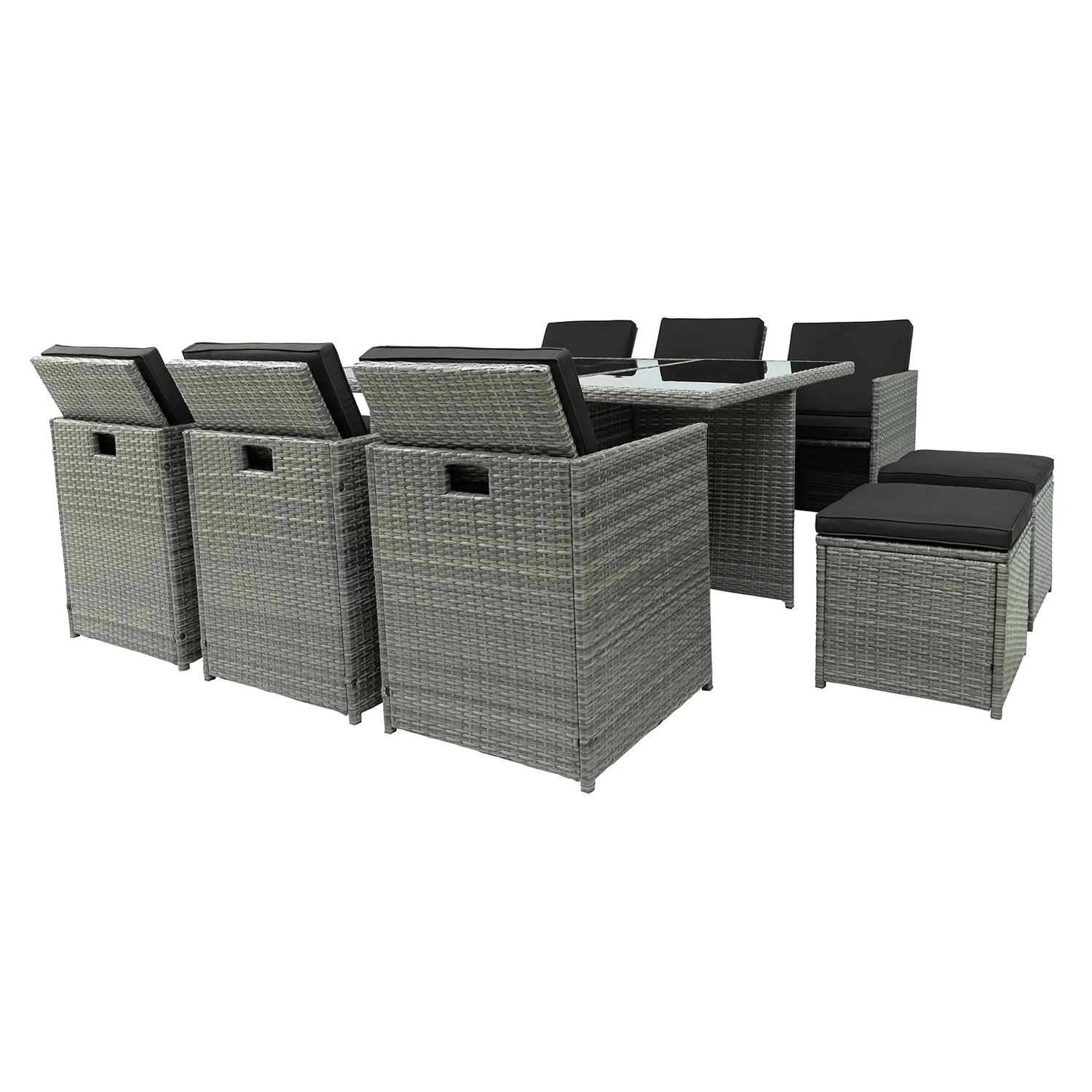 Matgrupp Lyfco Skärhamn Grå med 10 Stolar