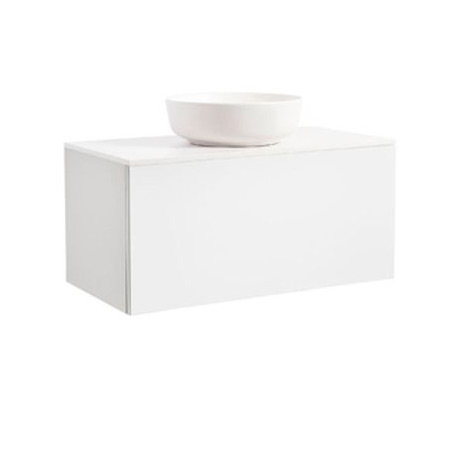 Tvättställsskåp Alterna Ella med Bänkskiva Kvartskomposit och Runt Tvättställ