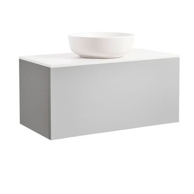 Tvättställsskåp Alterna Ella med Bänkskiva Kvartskomposit och Runt Tvättställ