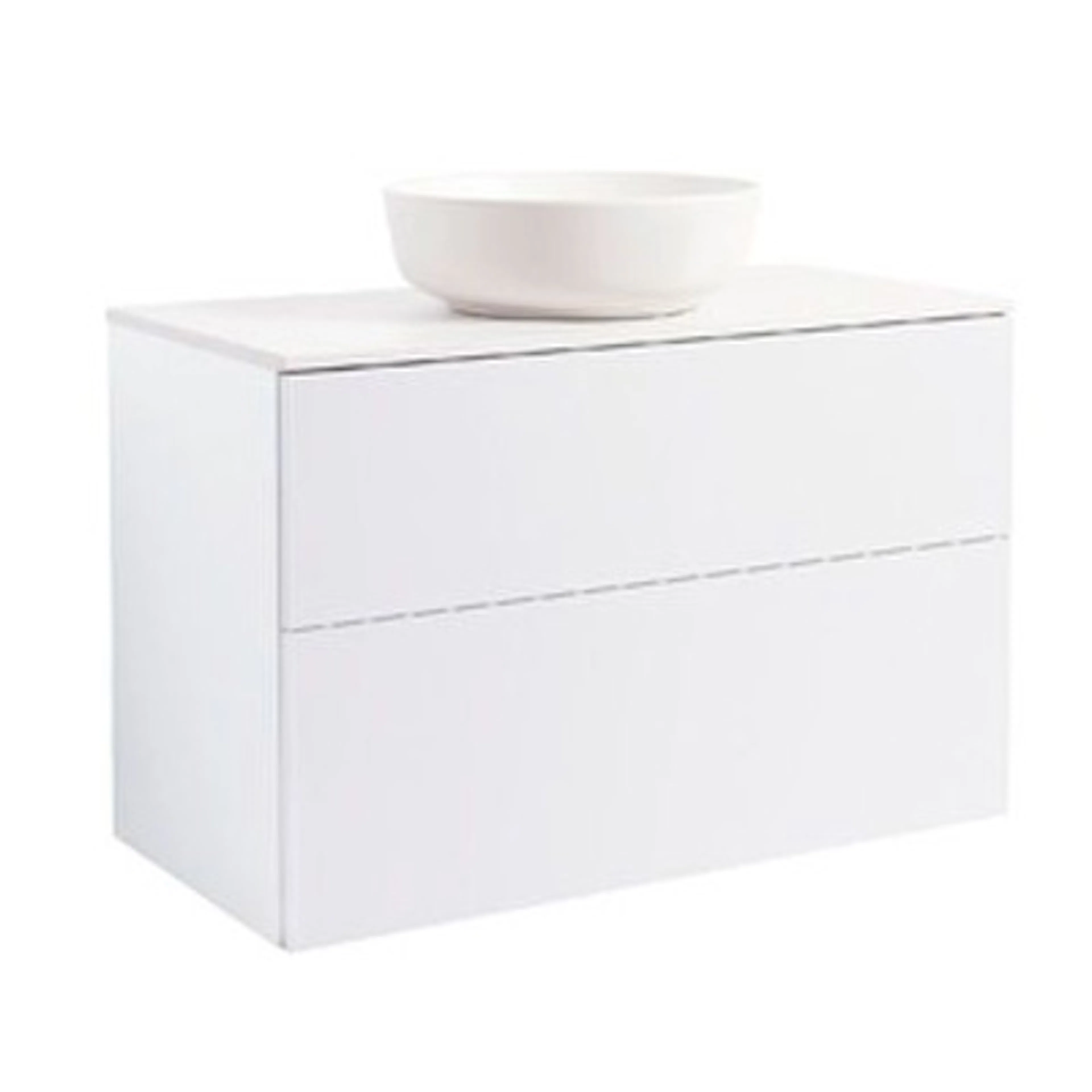 Tvättställsskåp Alterna Isella med Bänkskiva Kvartskomposit och Runt Tvättställ