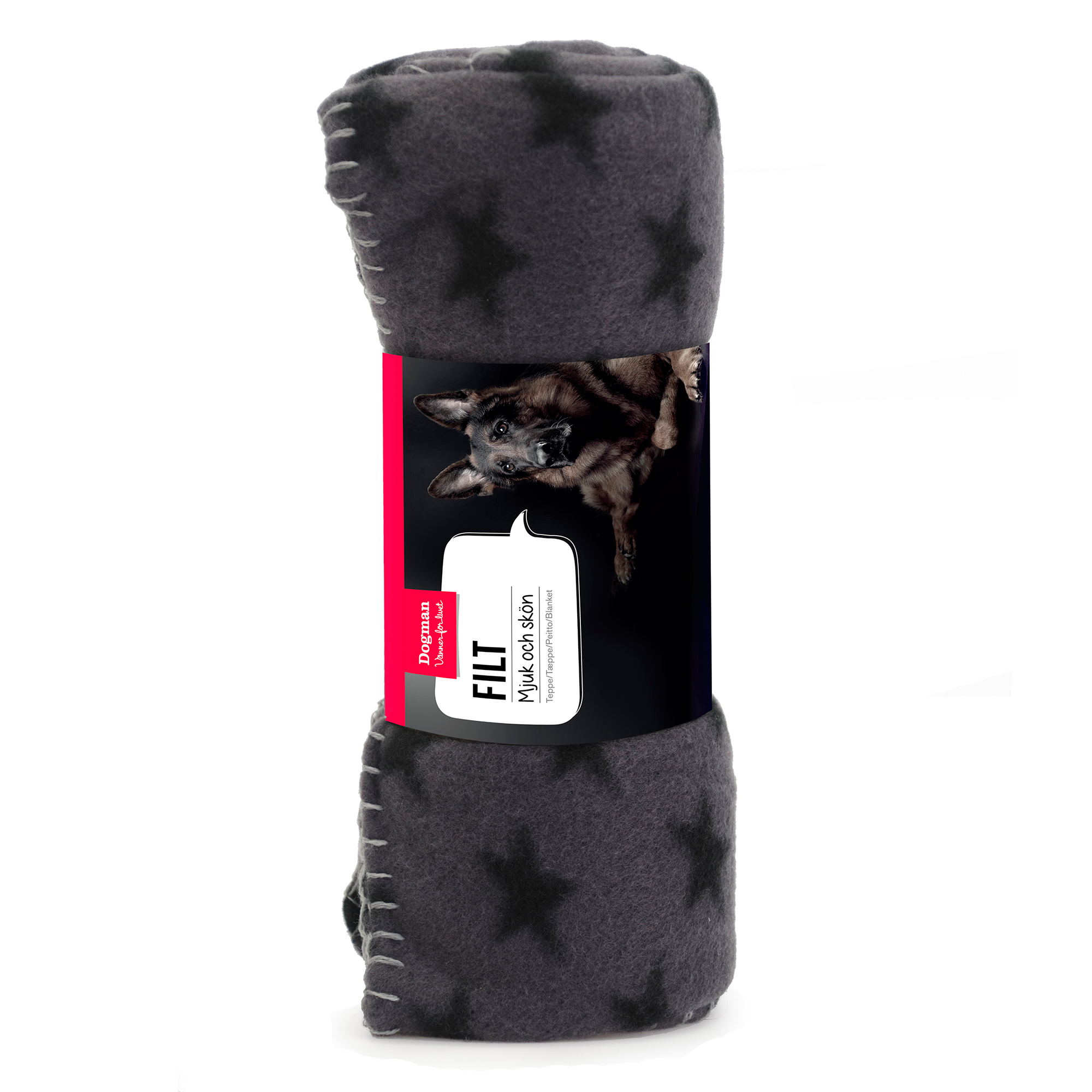 Fleecefilt Dogman Star Grå