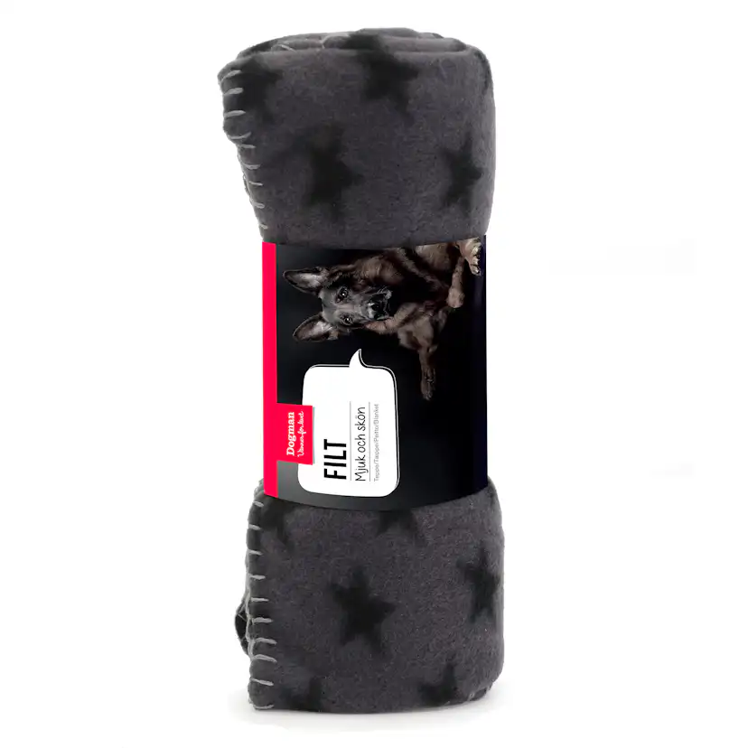 Fleecefilt Dogman Star Grå