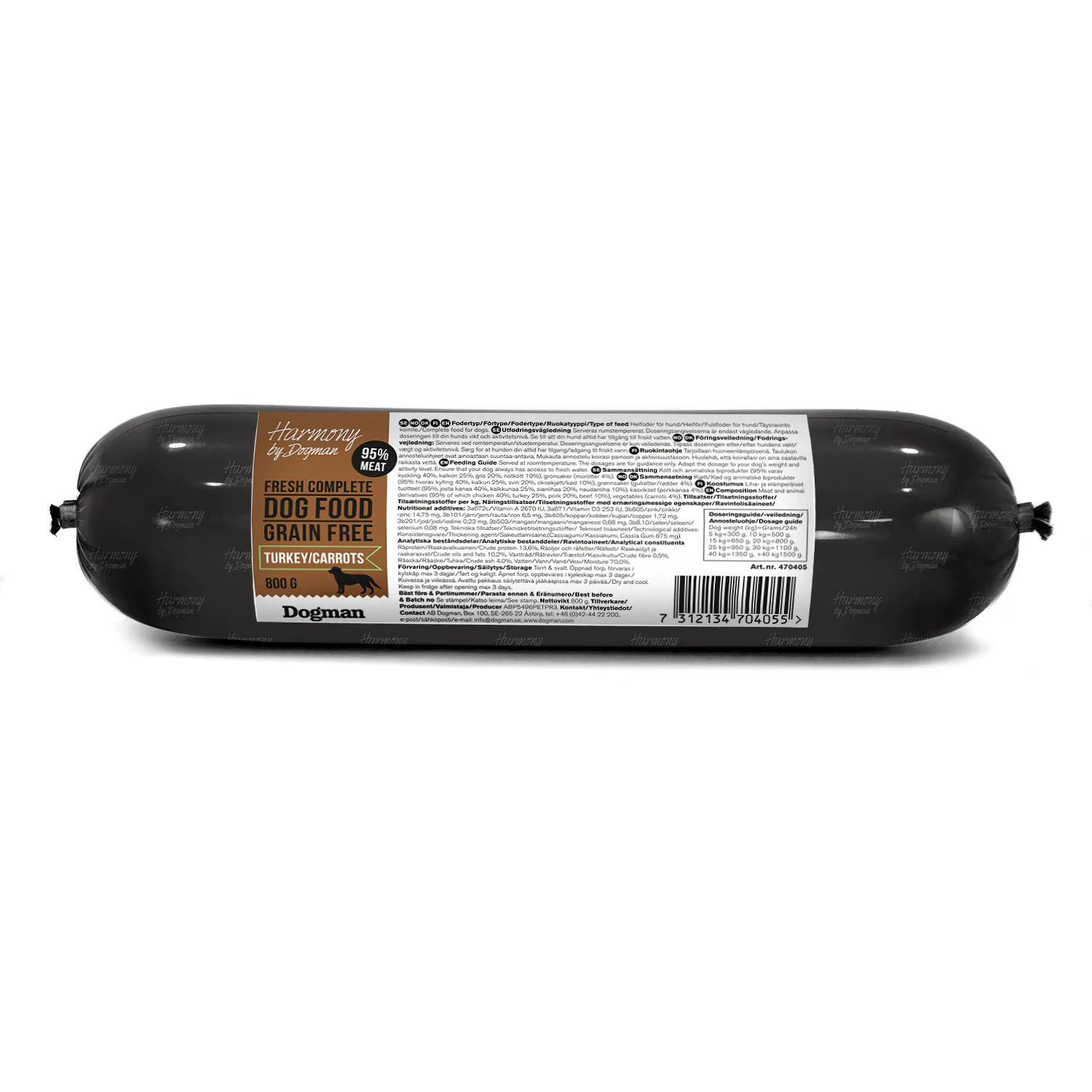 Hundfoder Harmony Kalkon 800 g