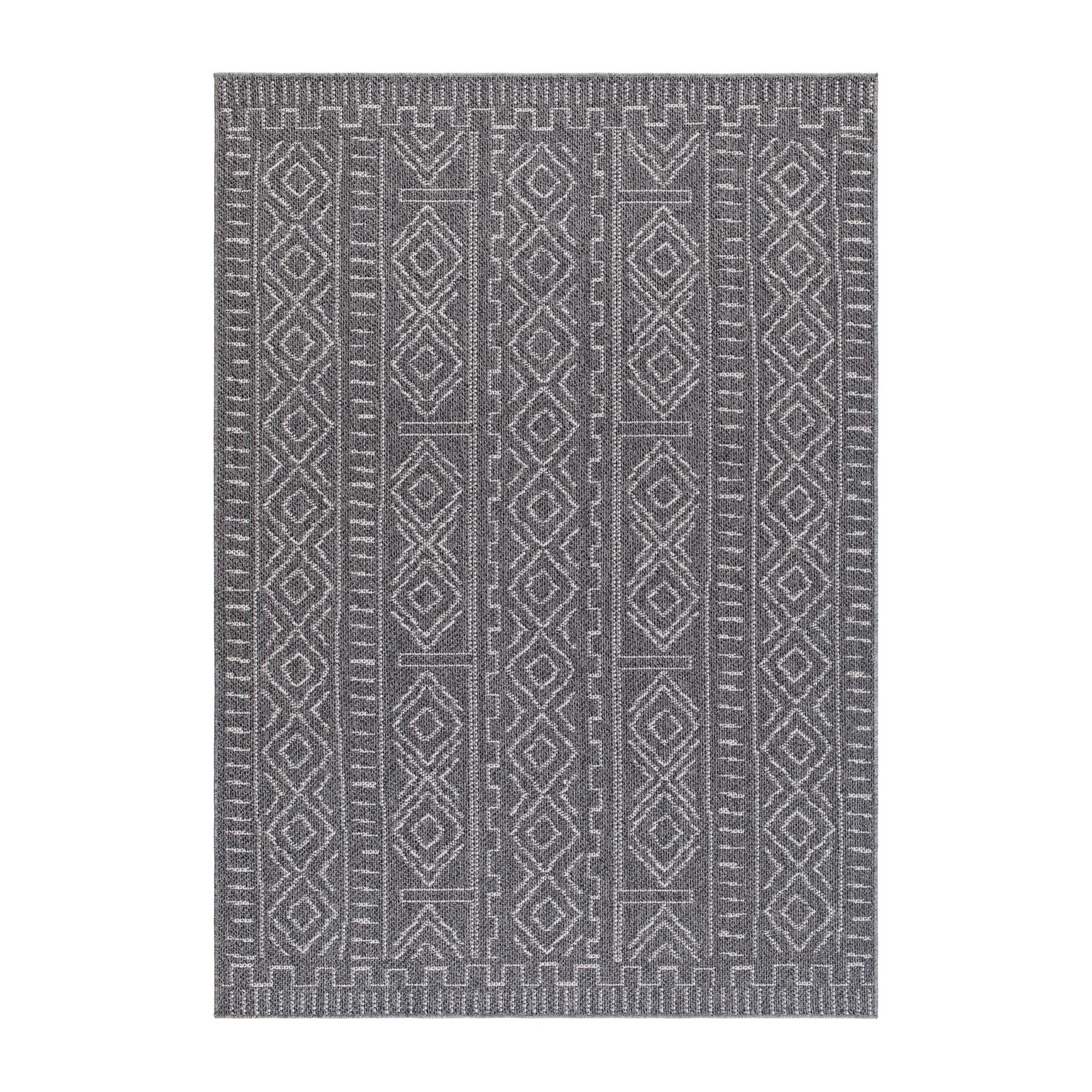 Utomhusmatta KM Carpets Aruba Aztec Mörkgrå 200x290 cm